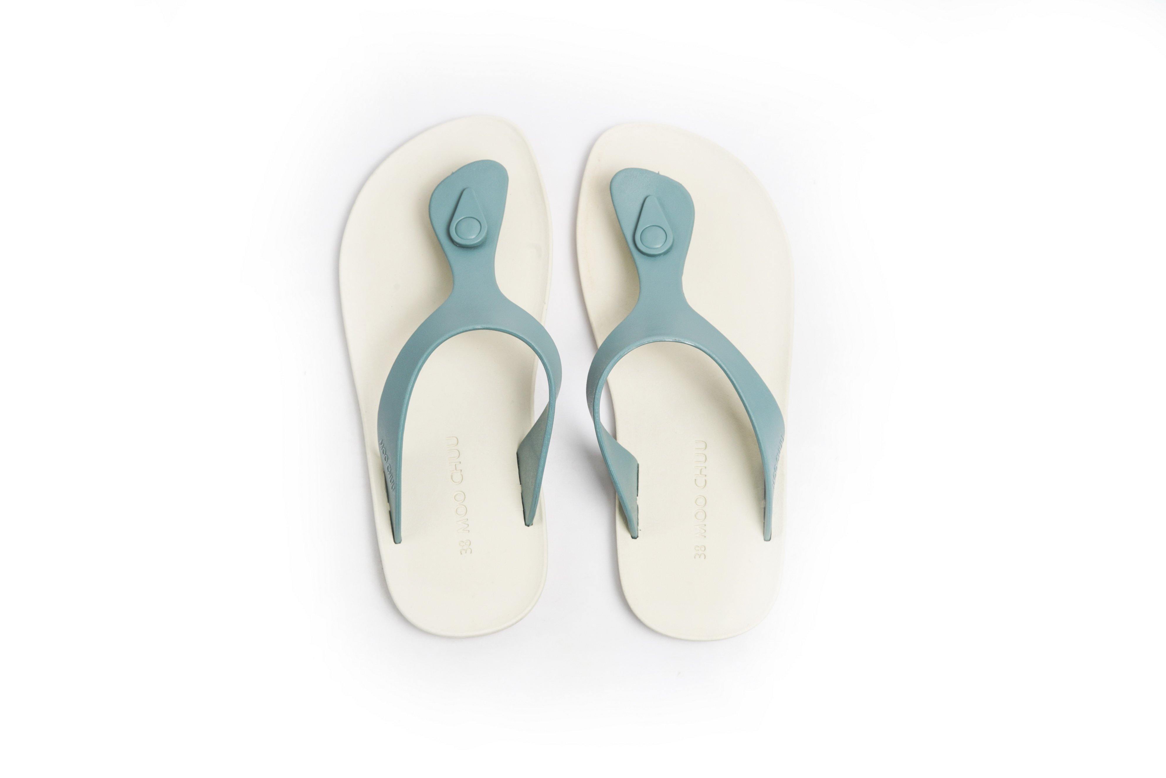 Candy White Sole Grey Strap - Moo Chuu India
