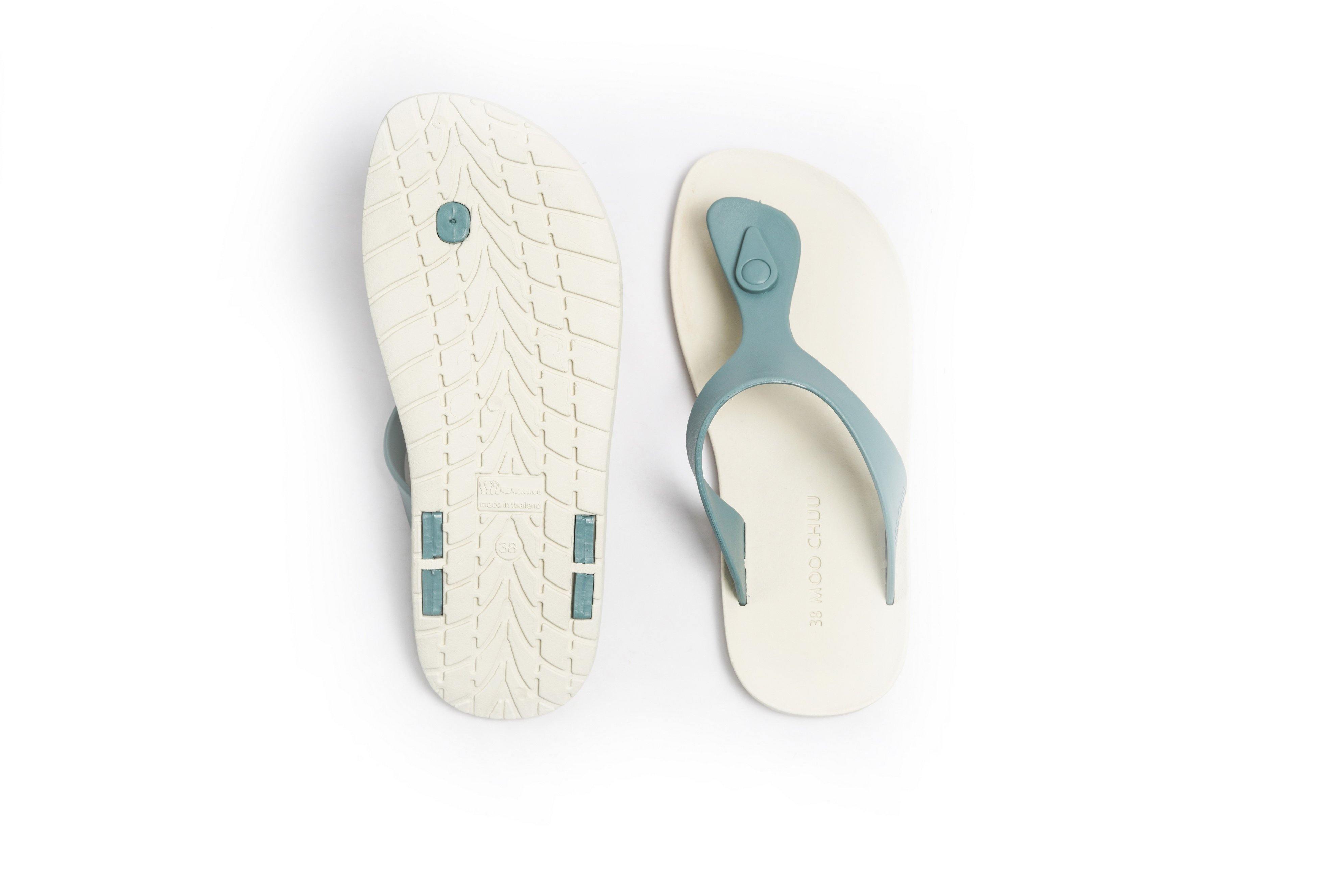 Candy White Sole Grey Strap - Moo Chuu India