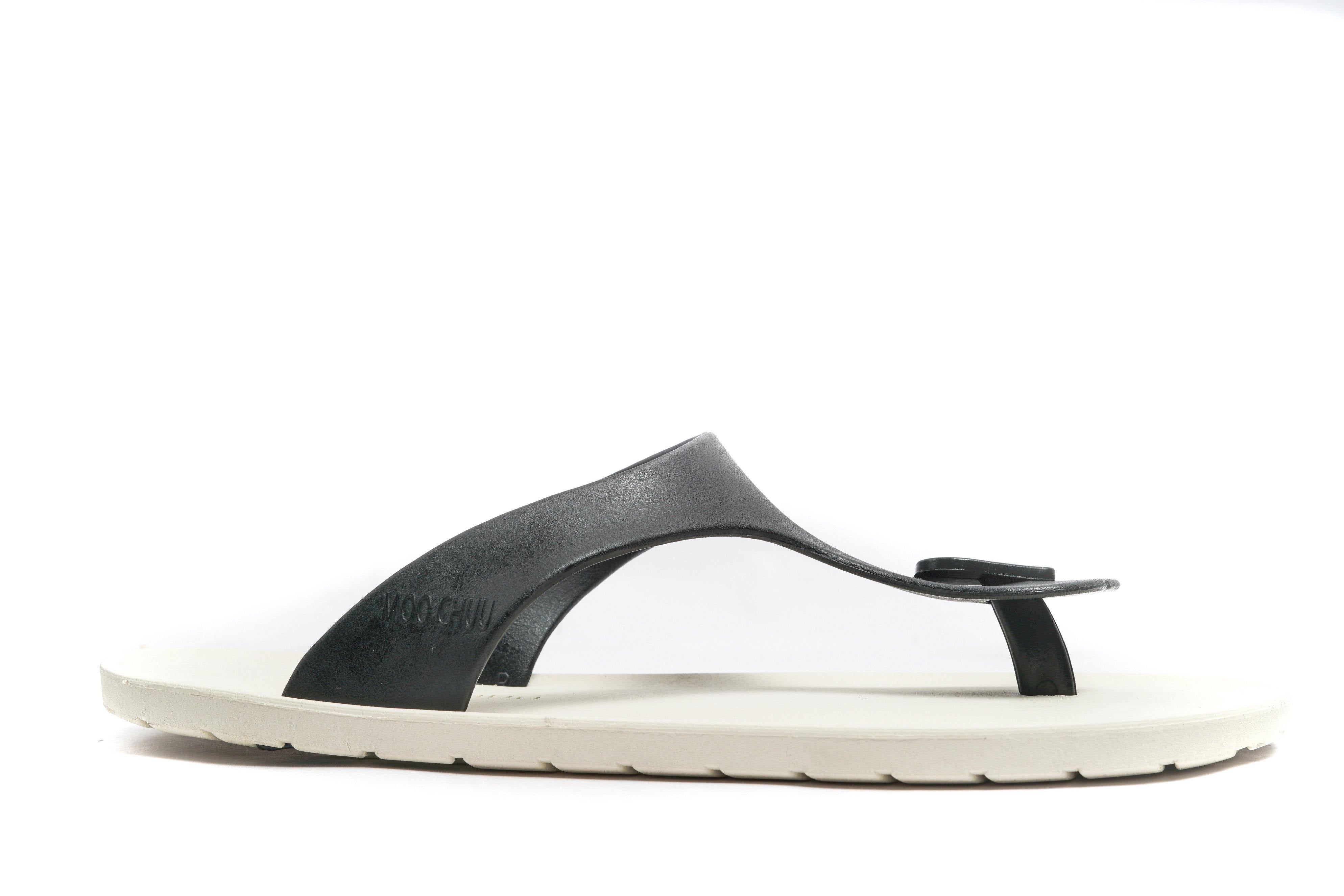 Candy White Sole Black Strap - Moo Chuu India