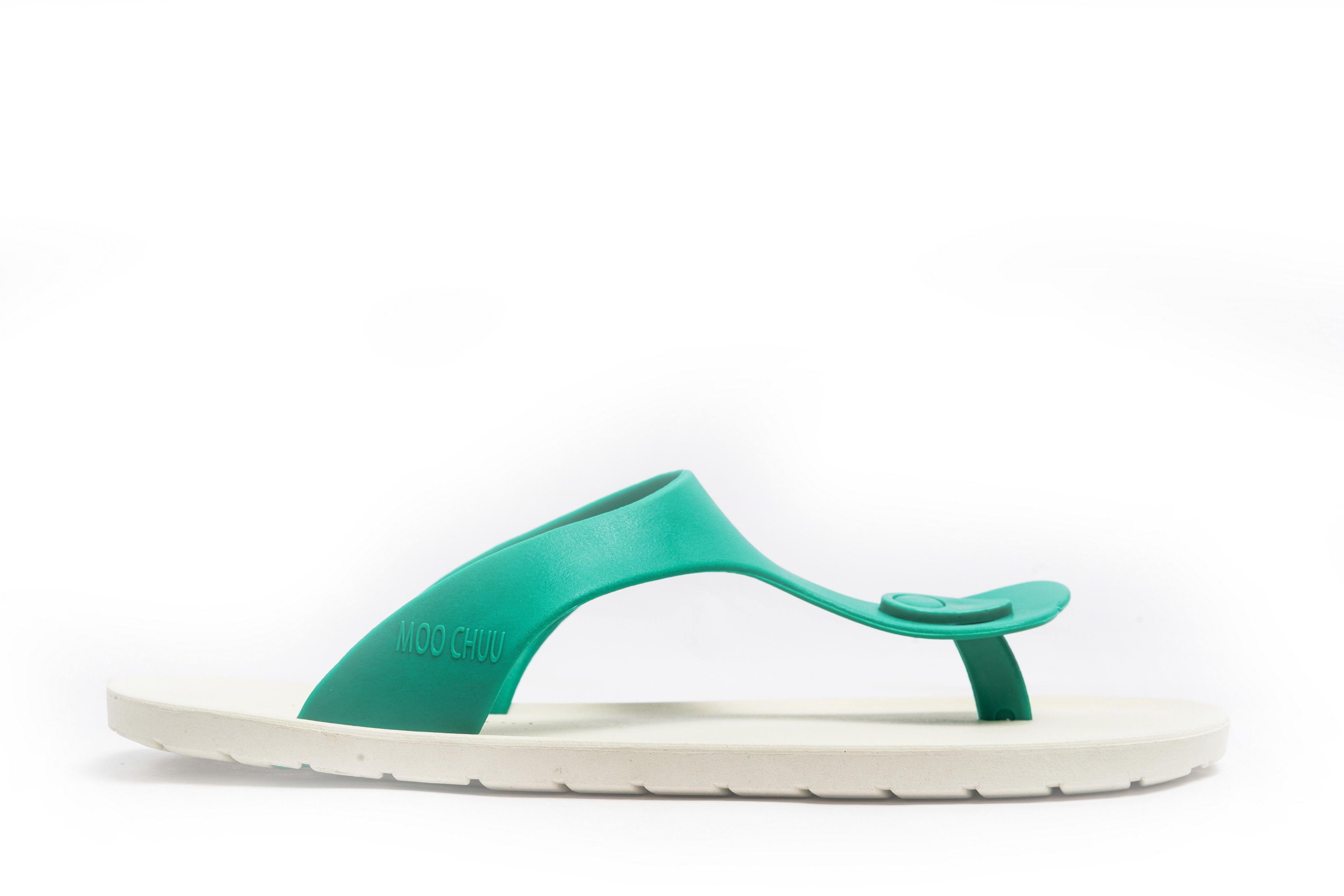 Candy White Sole Green Strap - Moo Chuu India