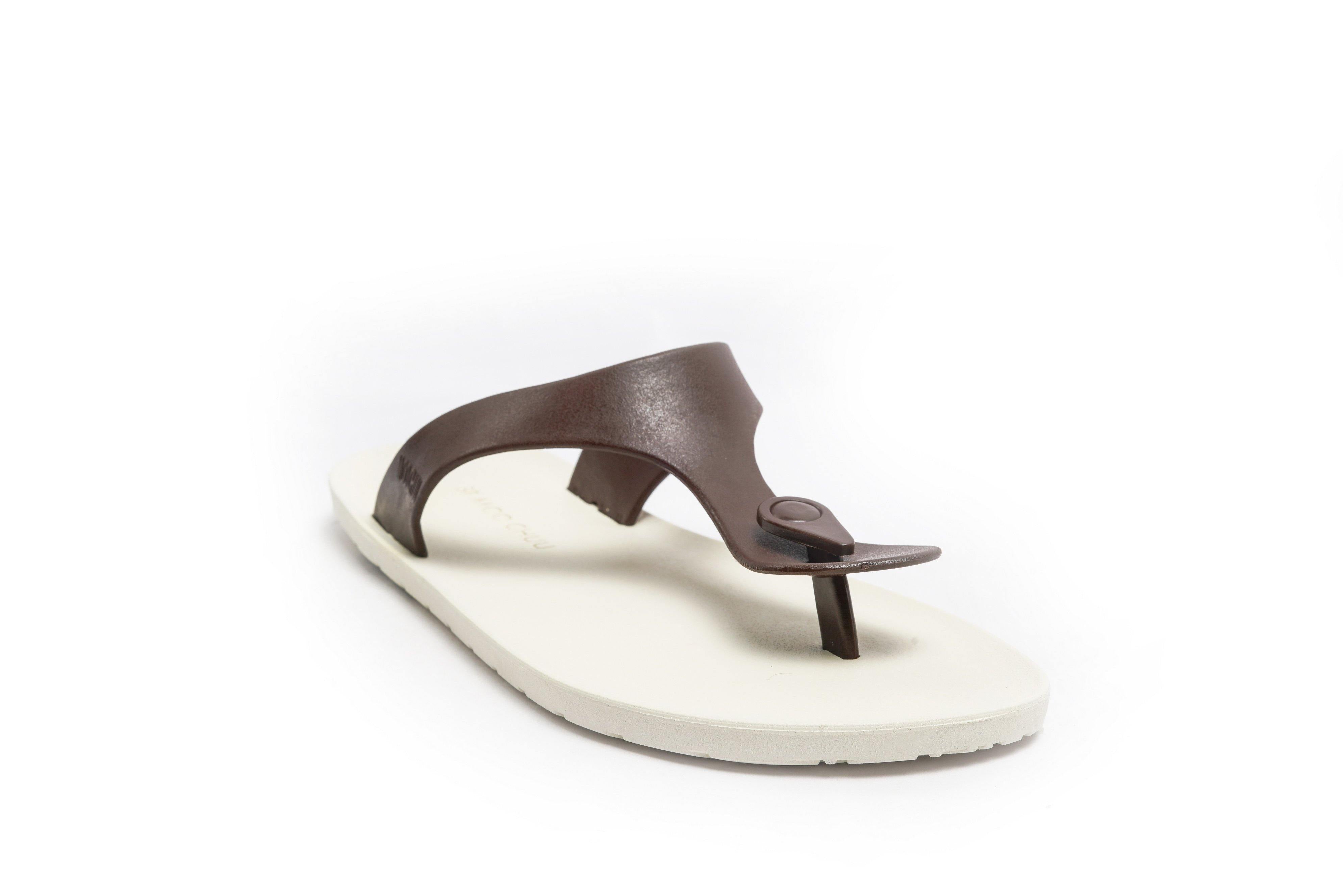 Candy White Sole Brown Strap - Moo Chuu India