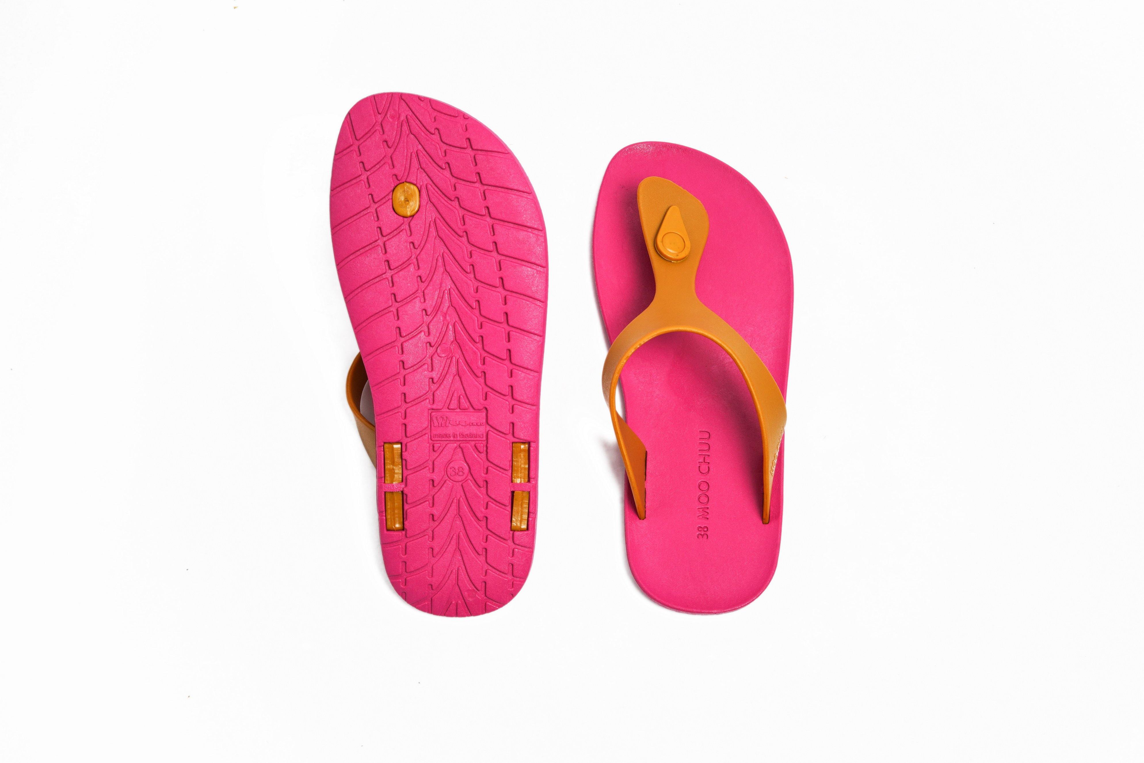 Candy Pink Sole Caramel Strap - Moo Chuu India