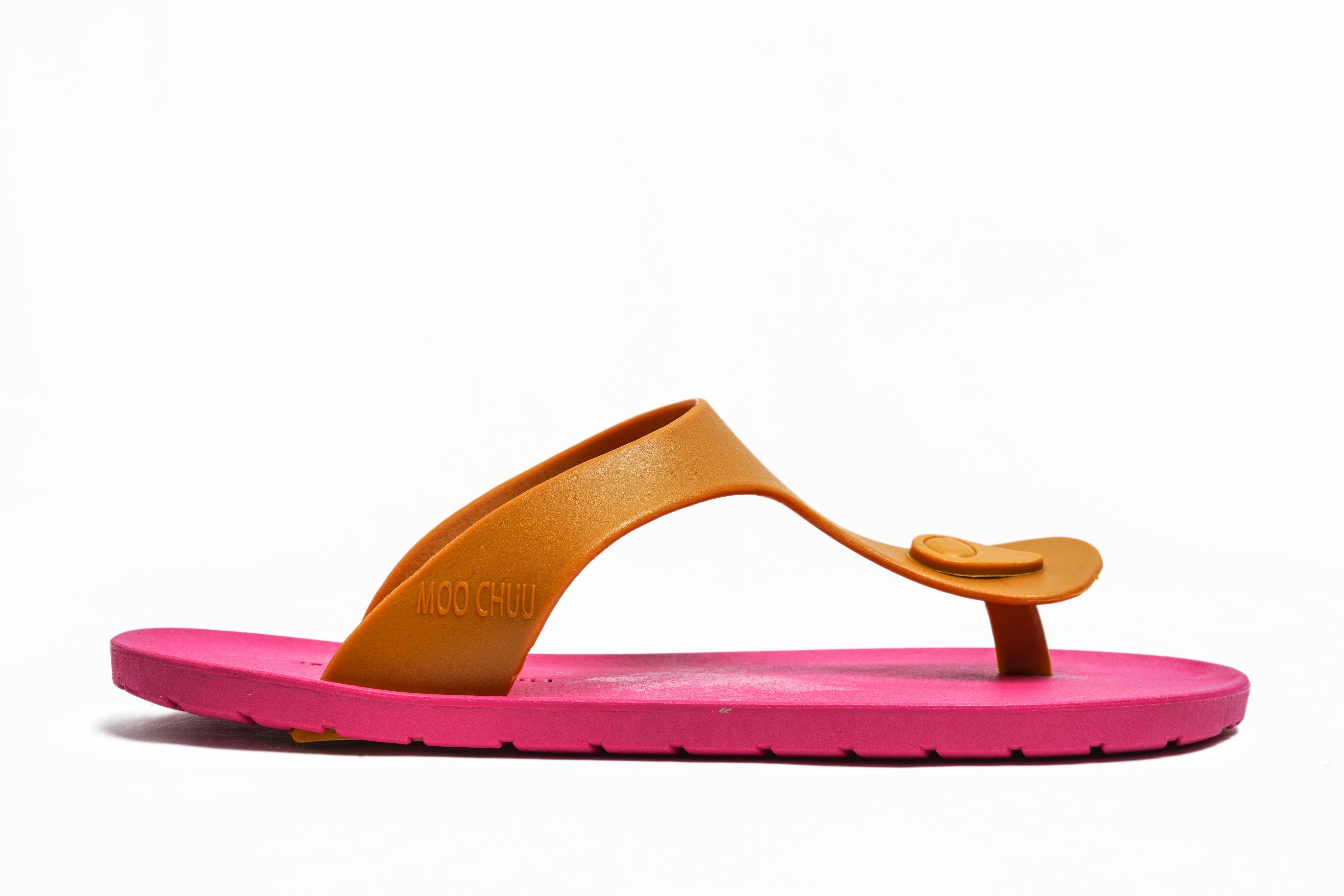 Candy Pink Sole Caramel Strap - Moo Chuu India