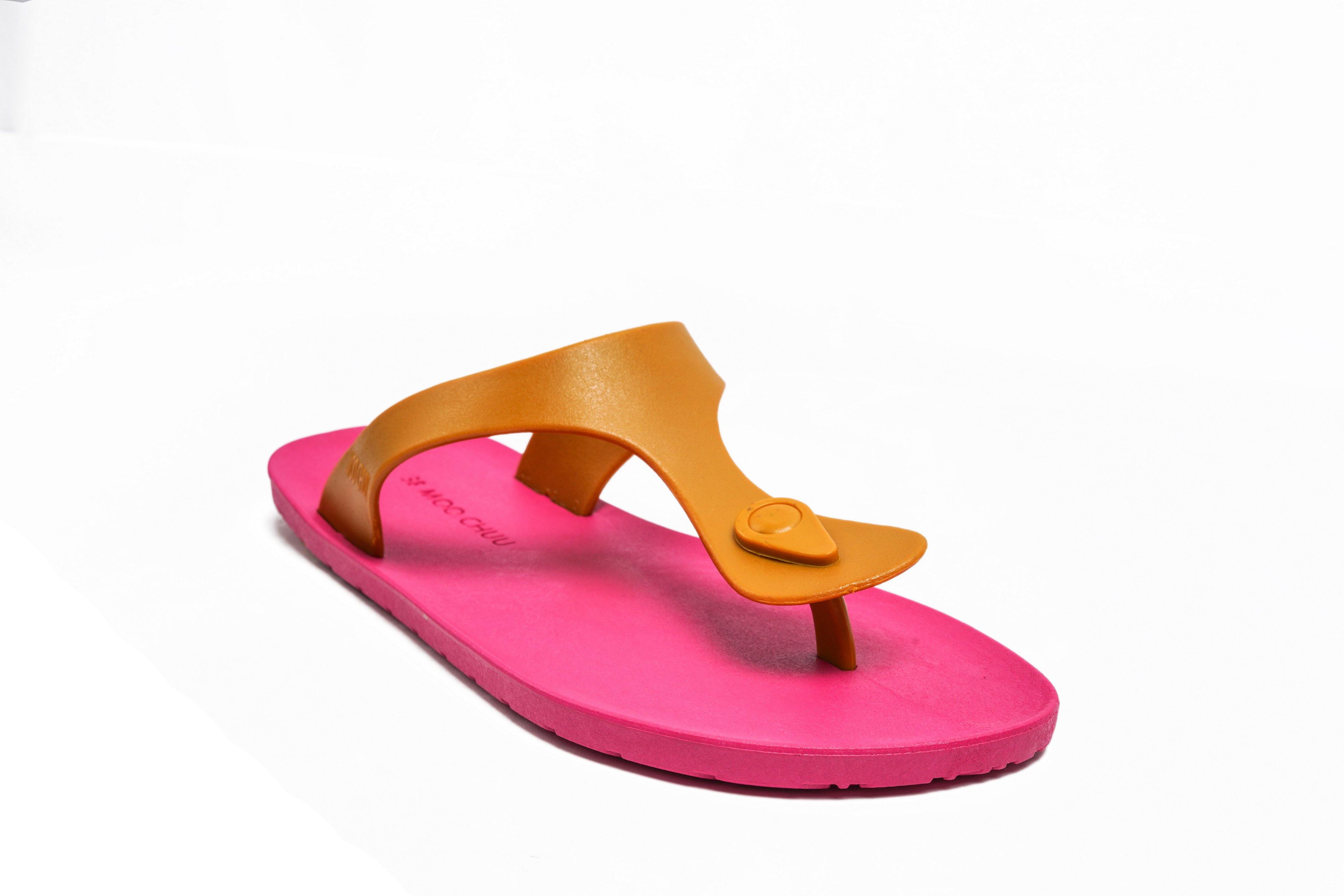 Candy Pink Sole Caramel Strap - Moo Chuu India