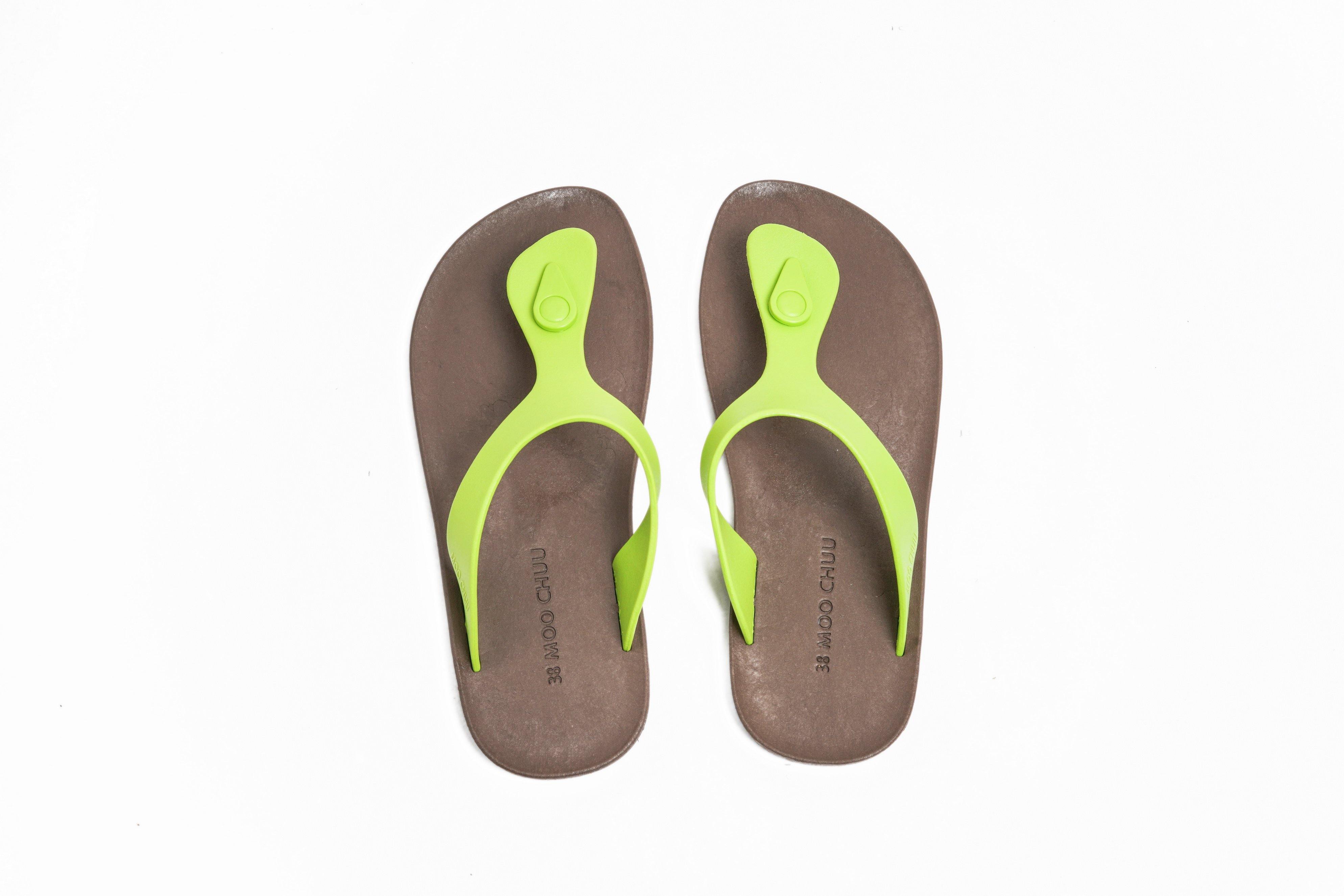 Candy Brown Sole Lime Strap - Moo Chuu India