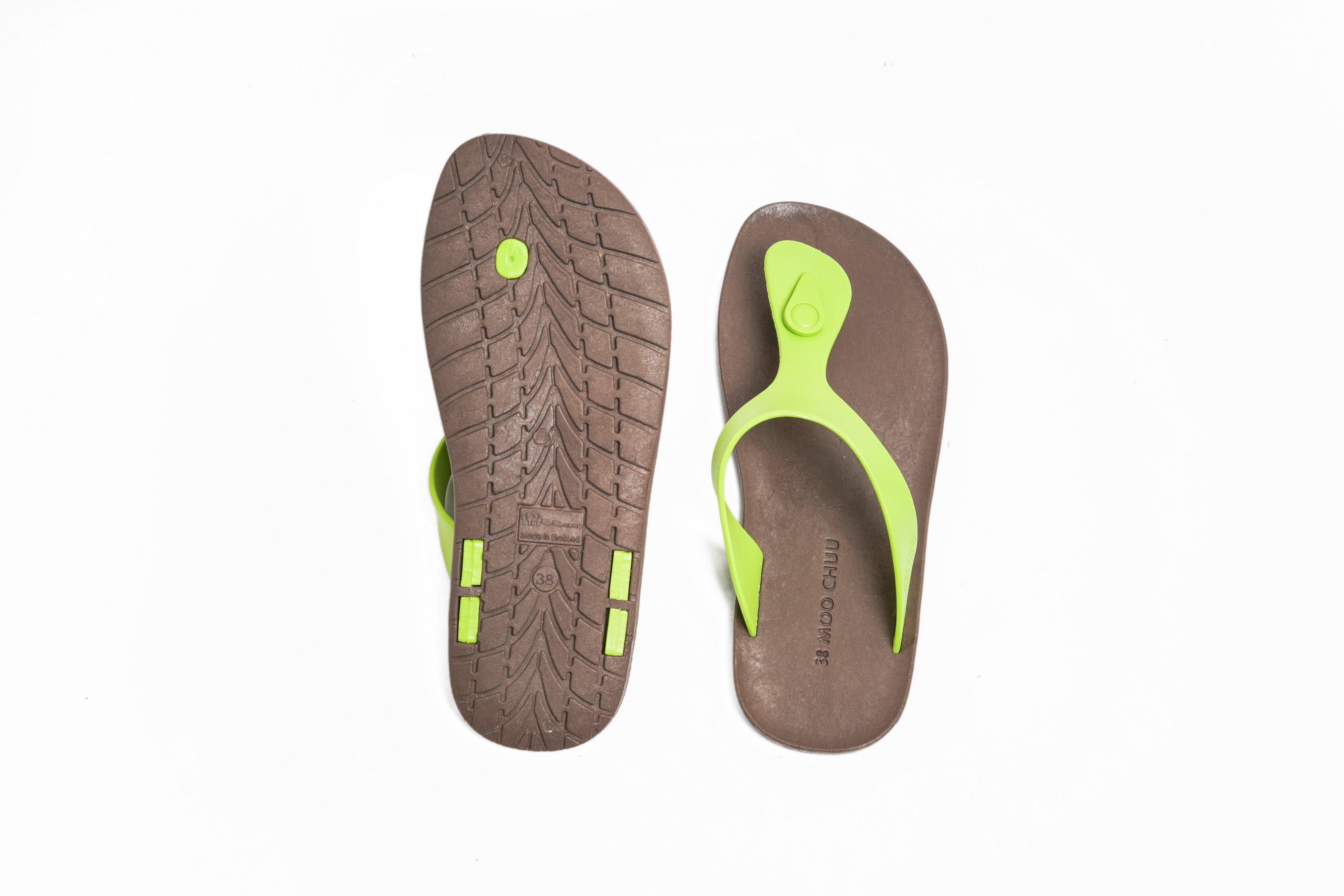 Candy Brown Sole Lime Strap - Moo Chuu India