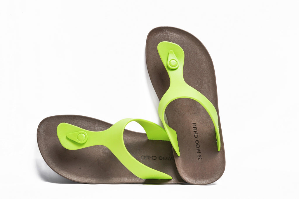 Candy Brown Sole Lime Strap - Moo Chuu India