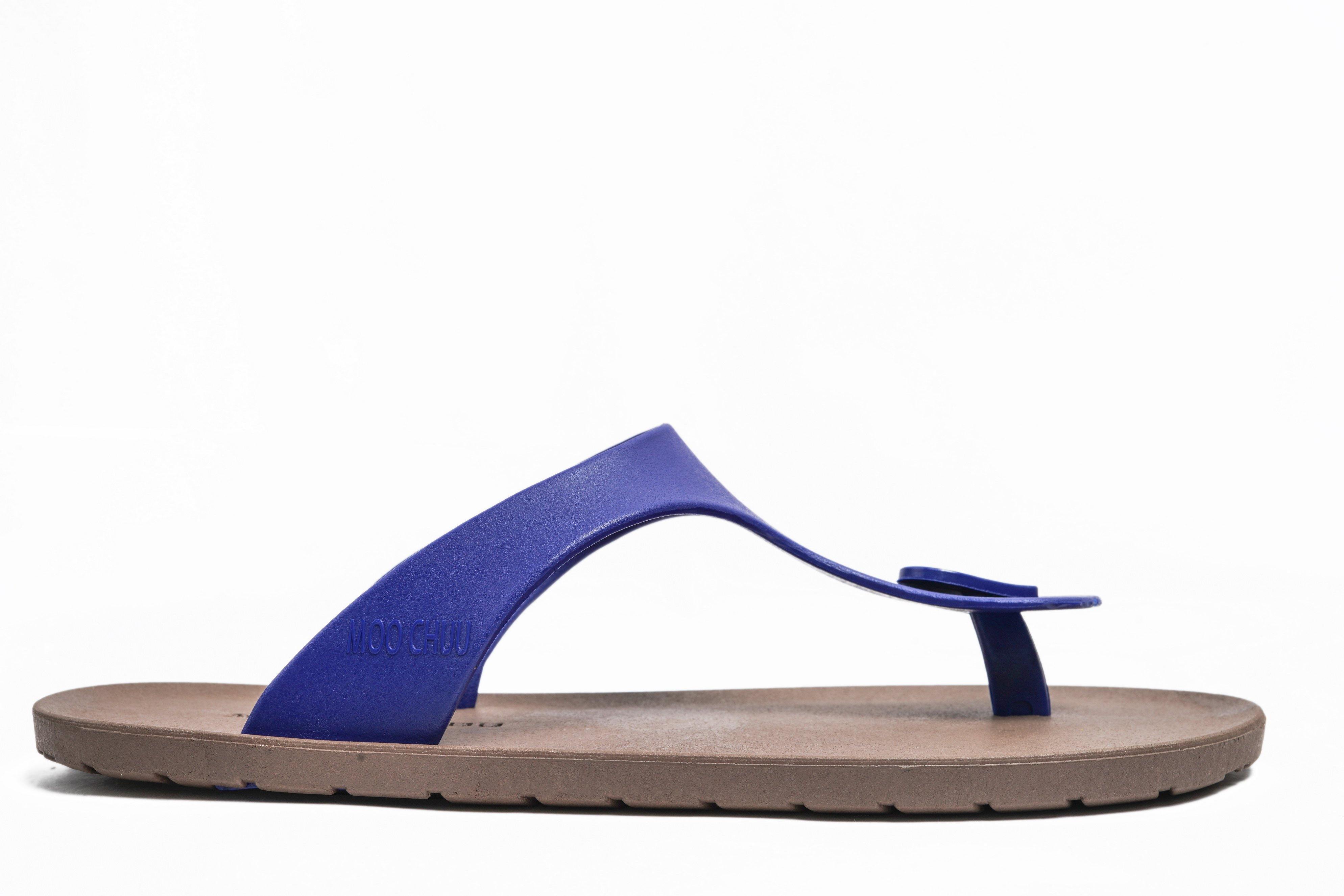 Candy Brown Sole Blue Strap - Moo Chuu India