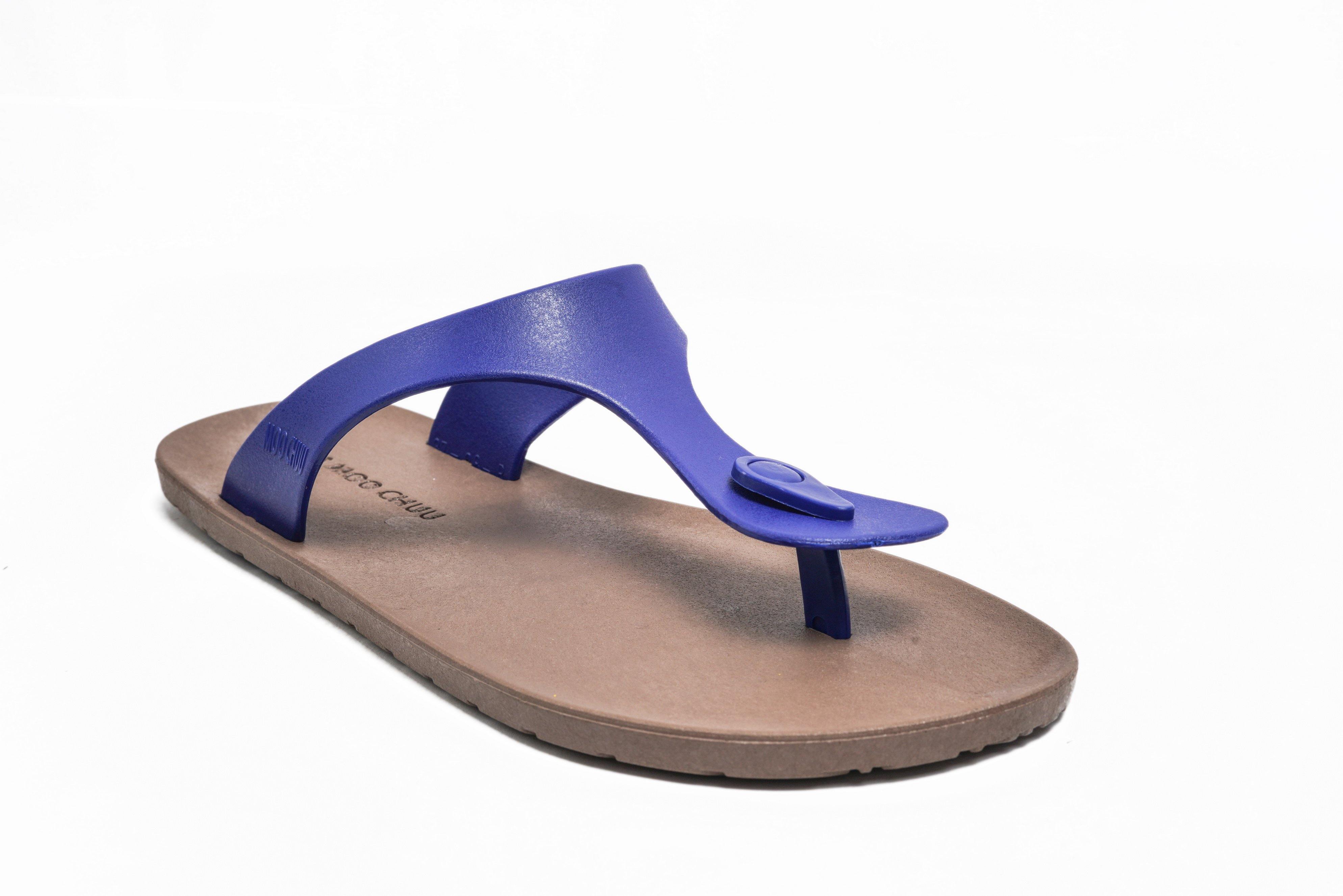 Candy Brown Sole Blue Strap - Moo Chuu India