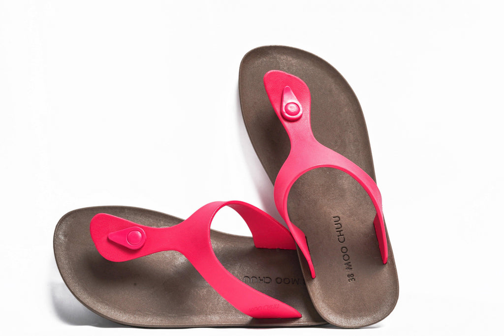 Candy Brown Sole Pink Strap - Moo Chuu India