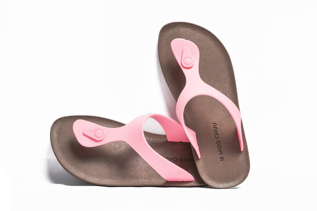 Candy Brown Sole Light Pink Strap - Moo Chuu India