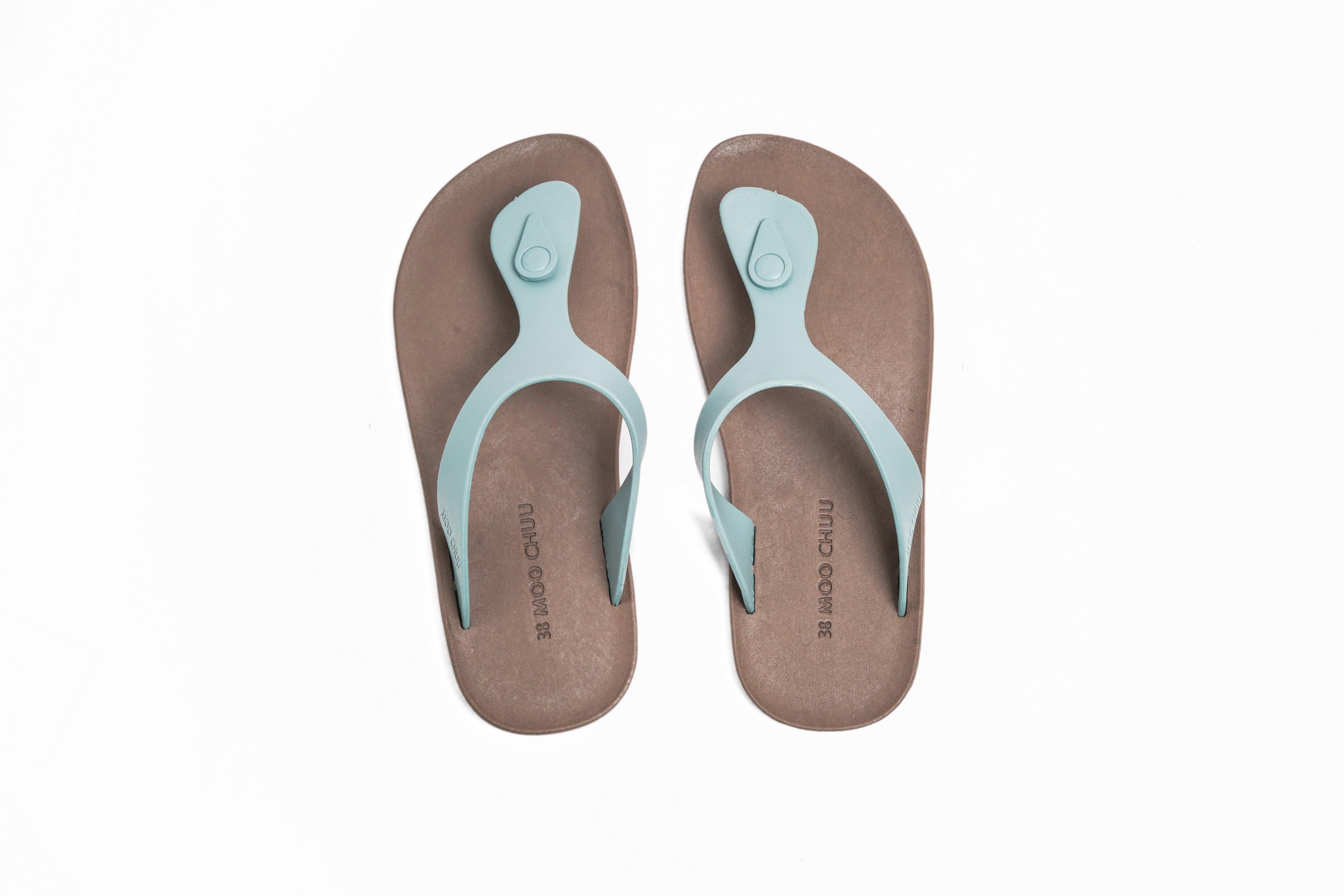 Candy Brown Sole Grey Strap - Moo Chuu India