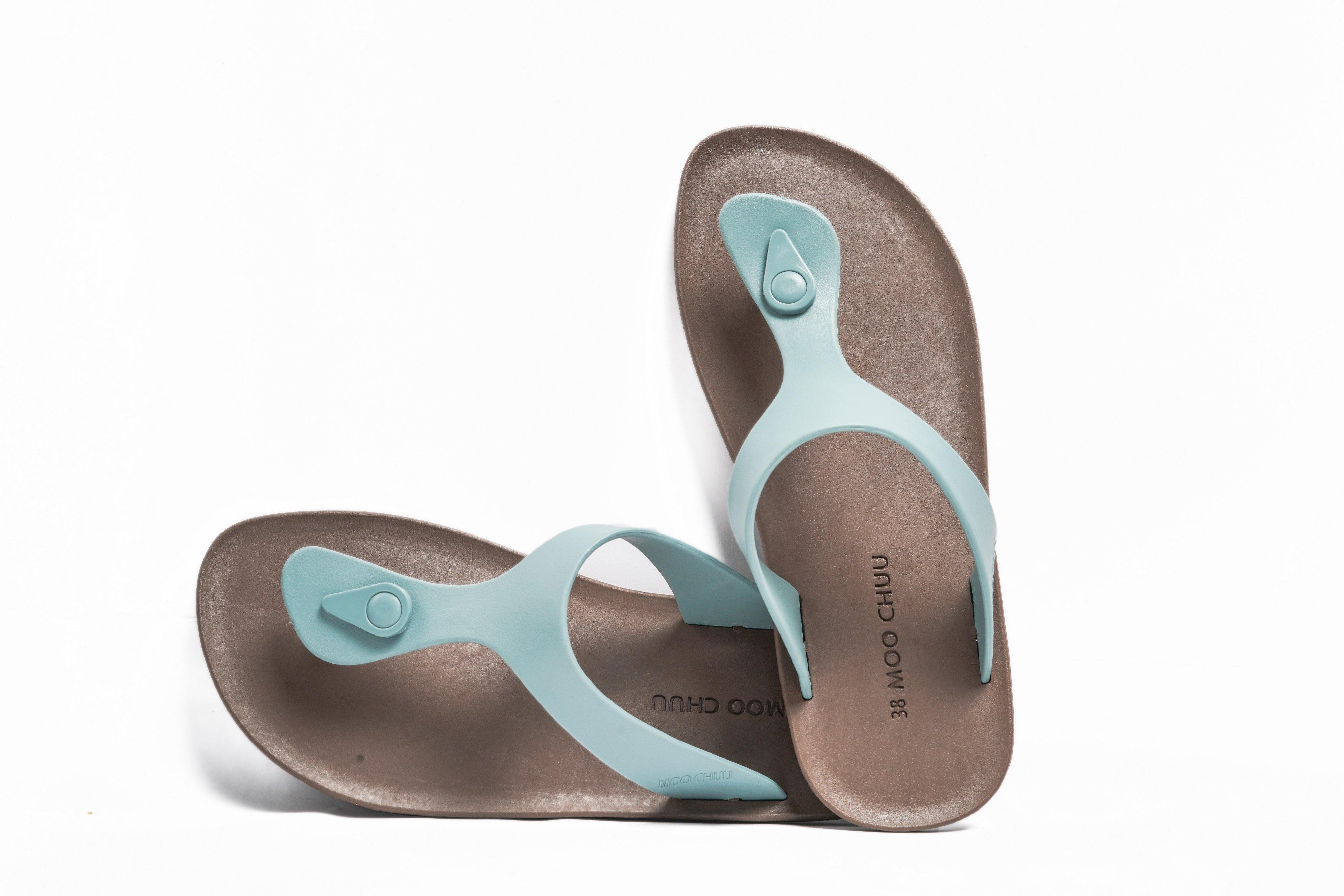 Candy Brown Sole Grey Strap - Moo Chuu India