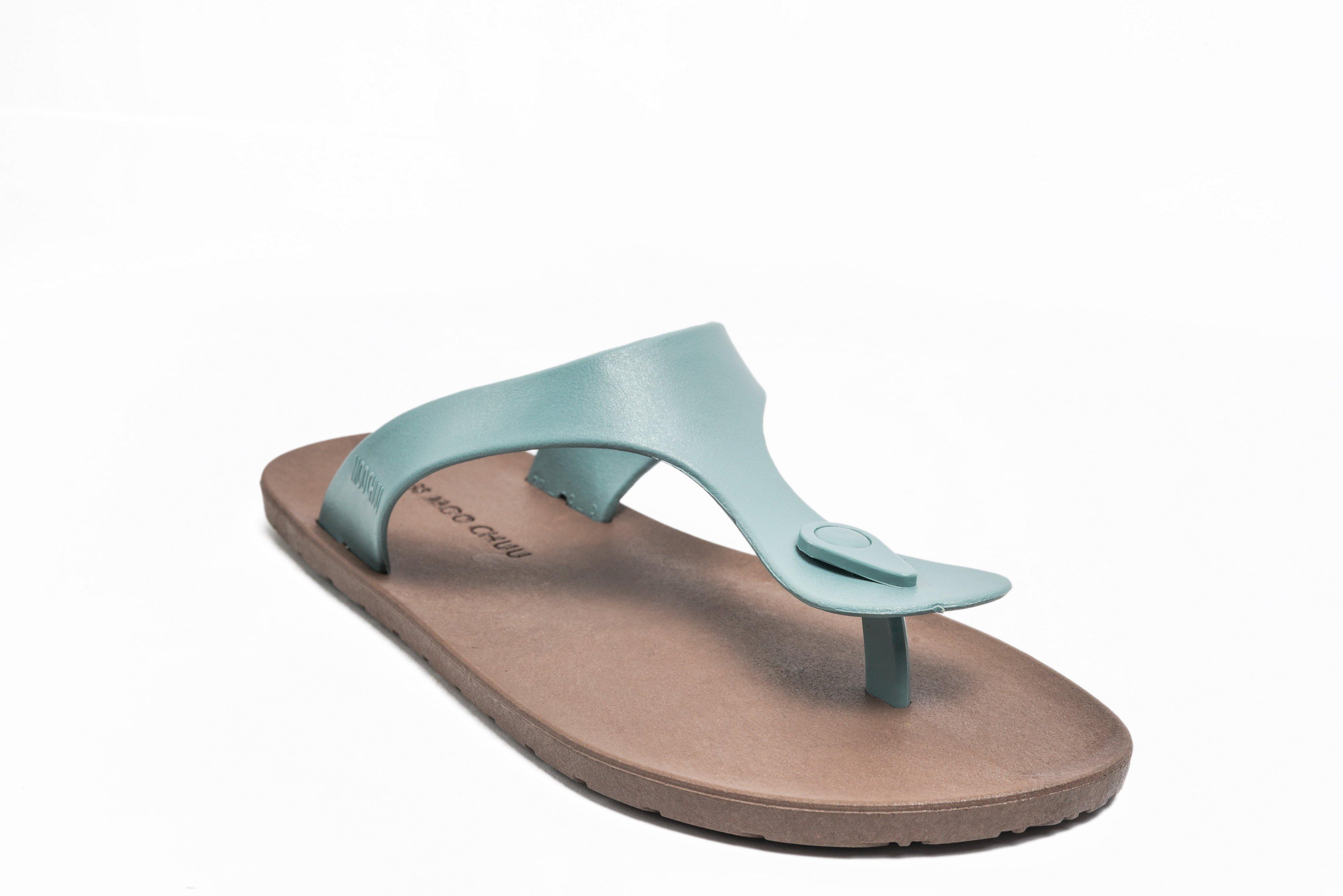Candy Brown Sole Grey Strap - Moo Chuu India