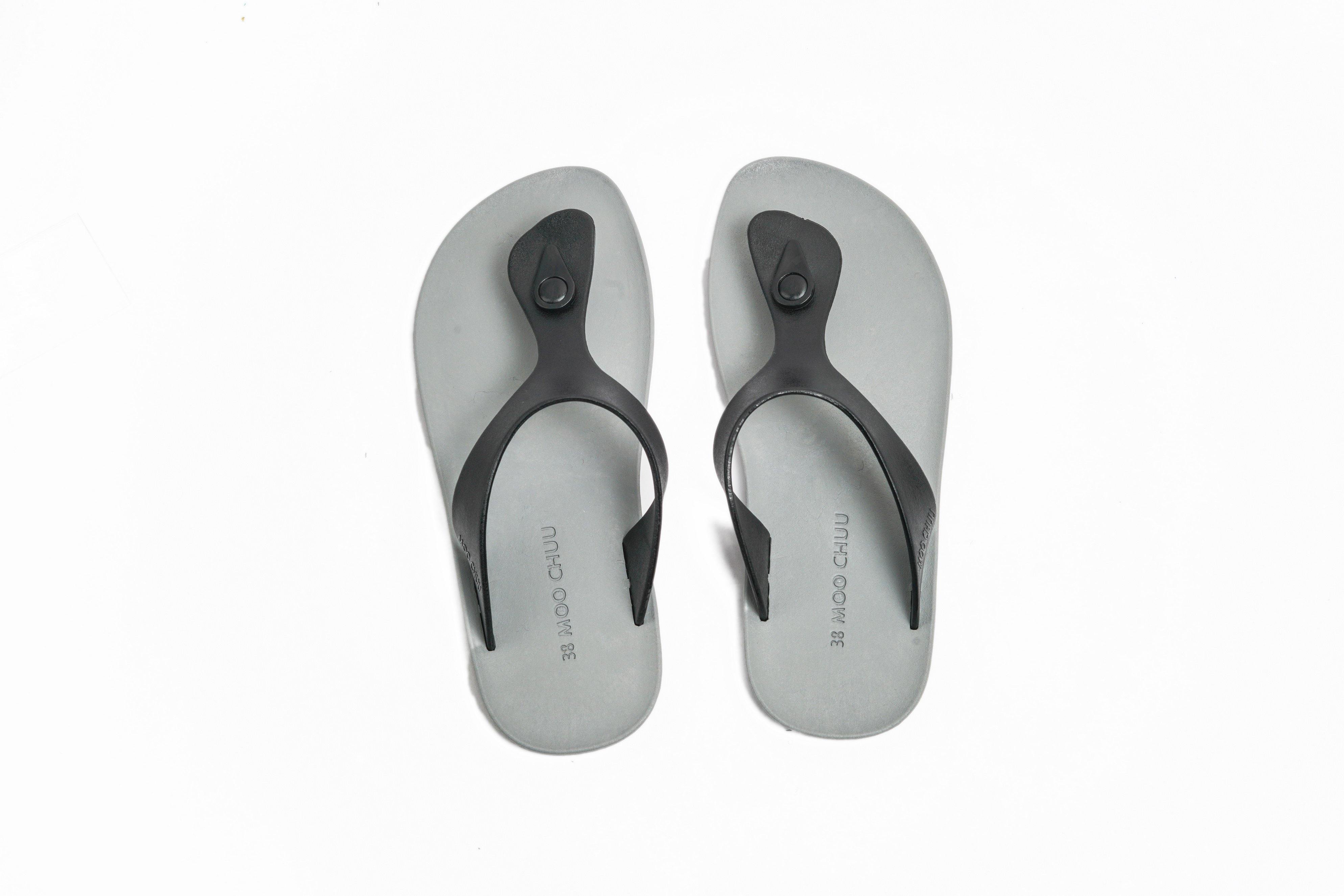 Candy Grey Sole Black Strap - Moo Chuu India