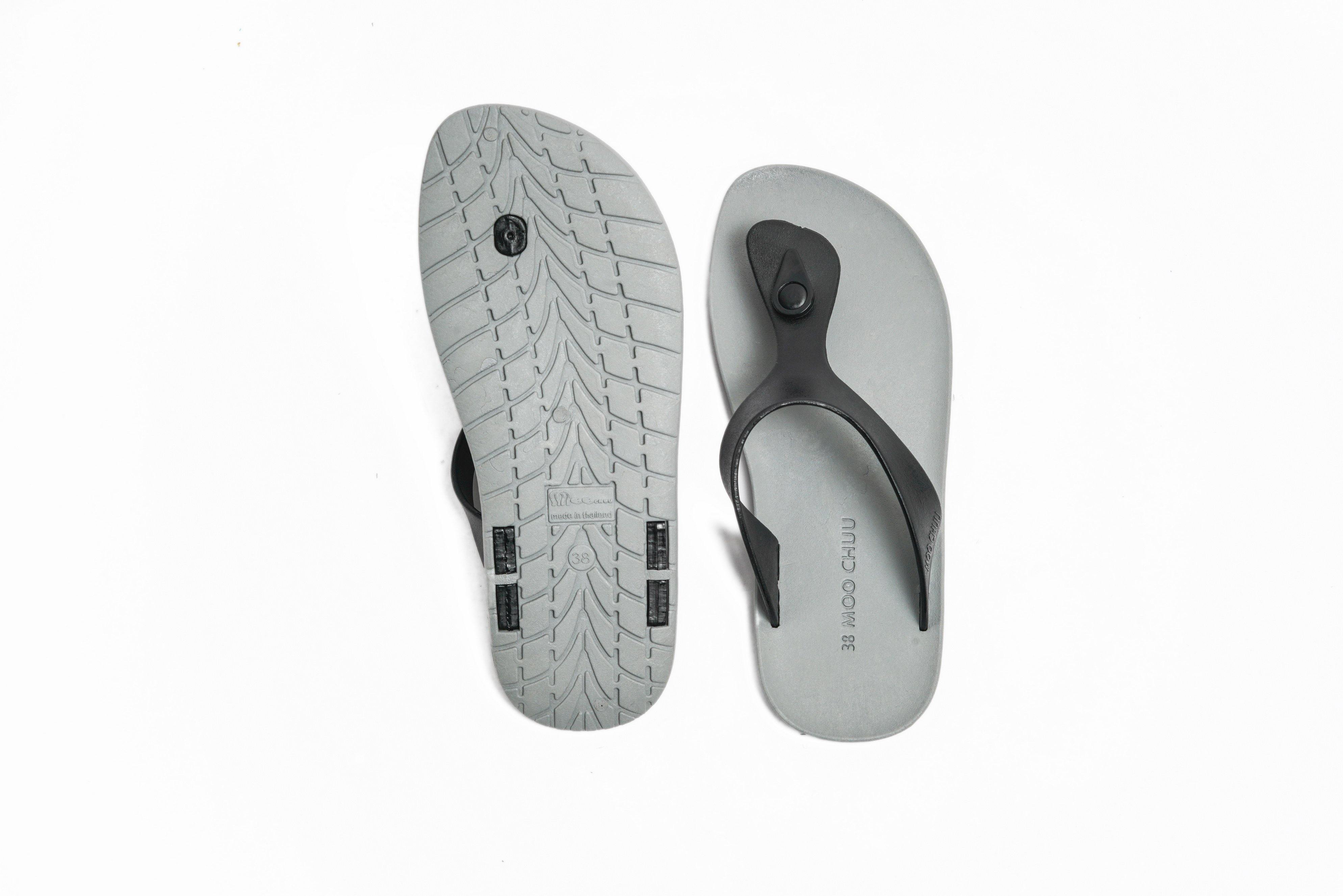 Candy Grey Sole Black Strap - Moo Chuu India