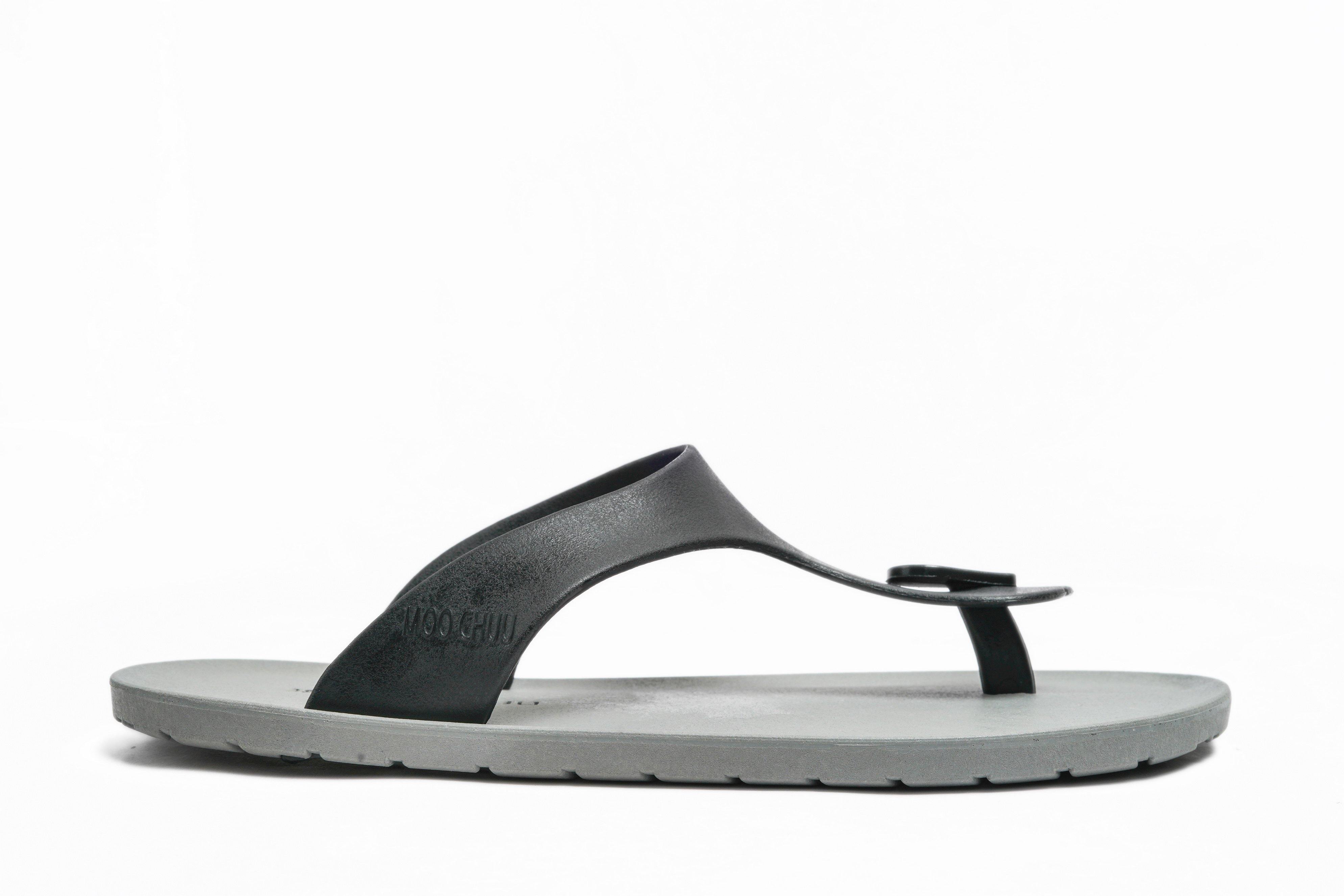 Candy Grey Sole Black Strap - Moo Chuu India