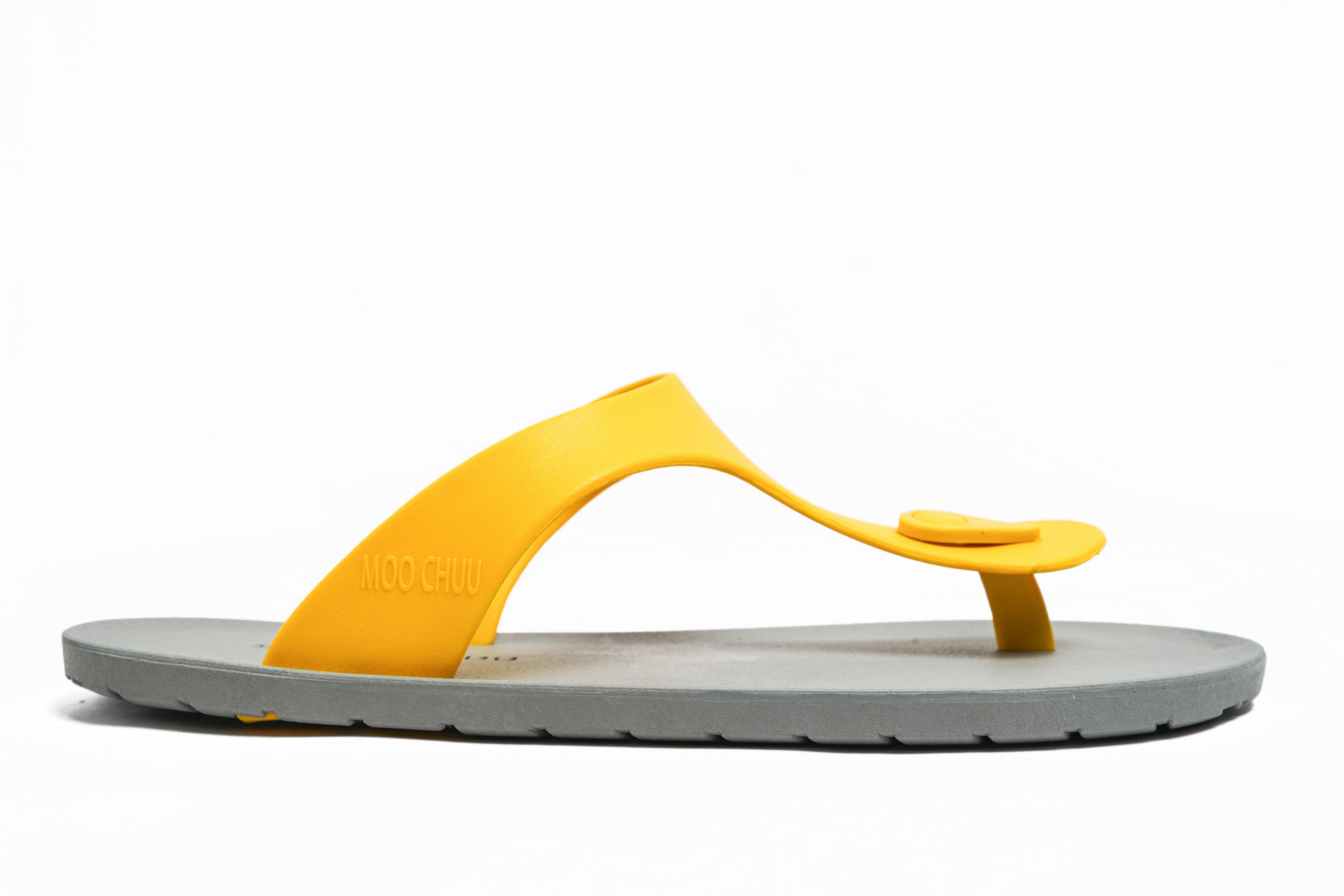 Candy Grey Sole Yellow Strap - Moo Chuu India