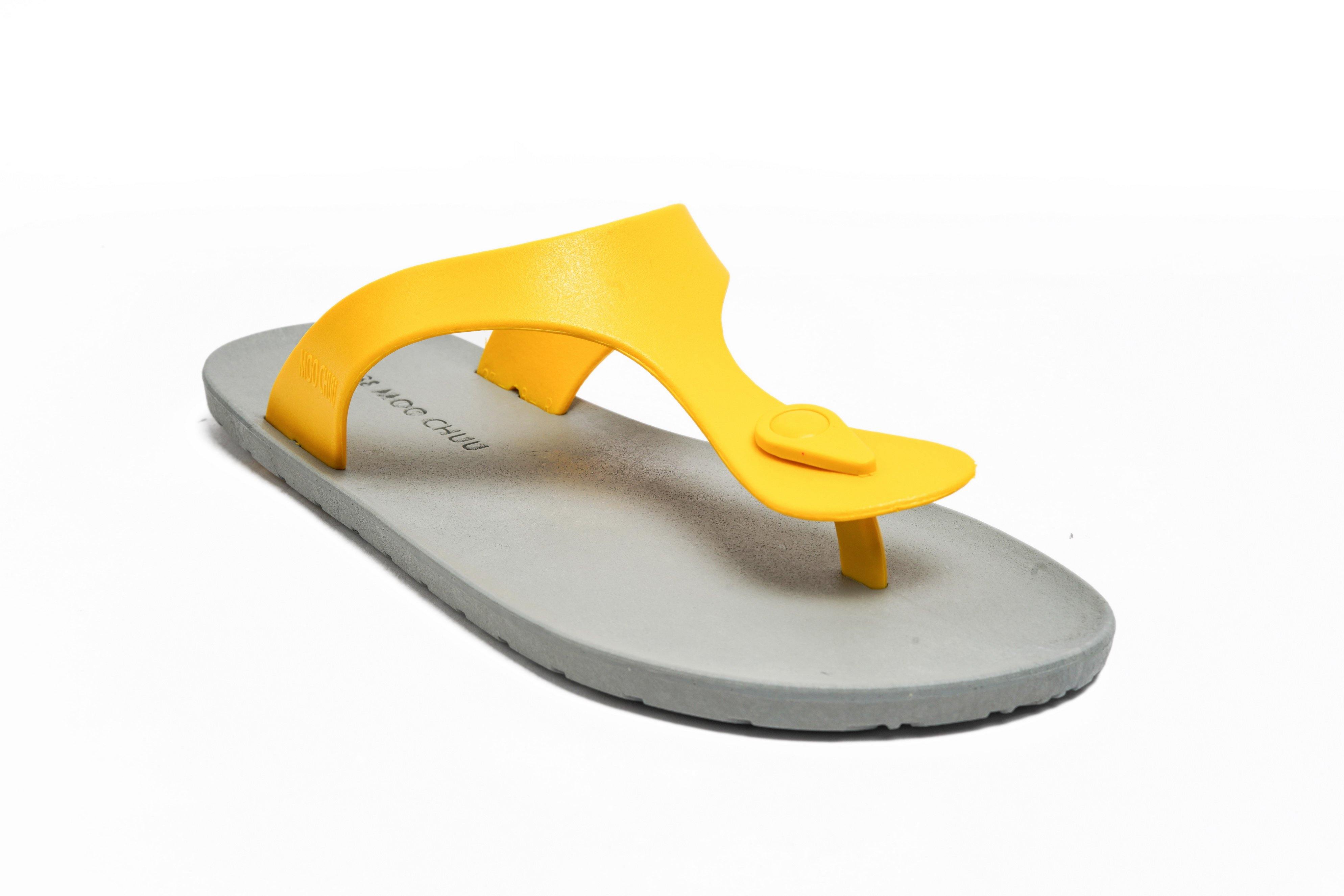 Candy Grey Sole Yellow Strap - Moo Chuu India