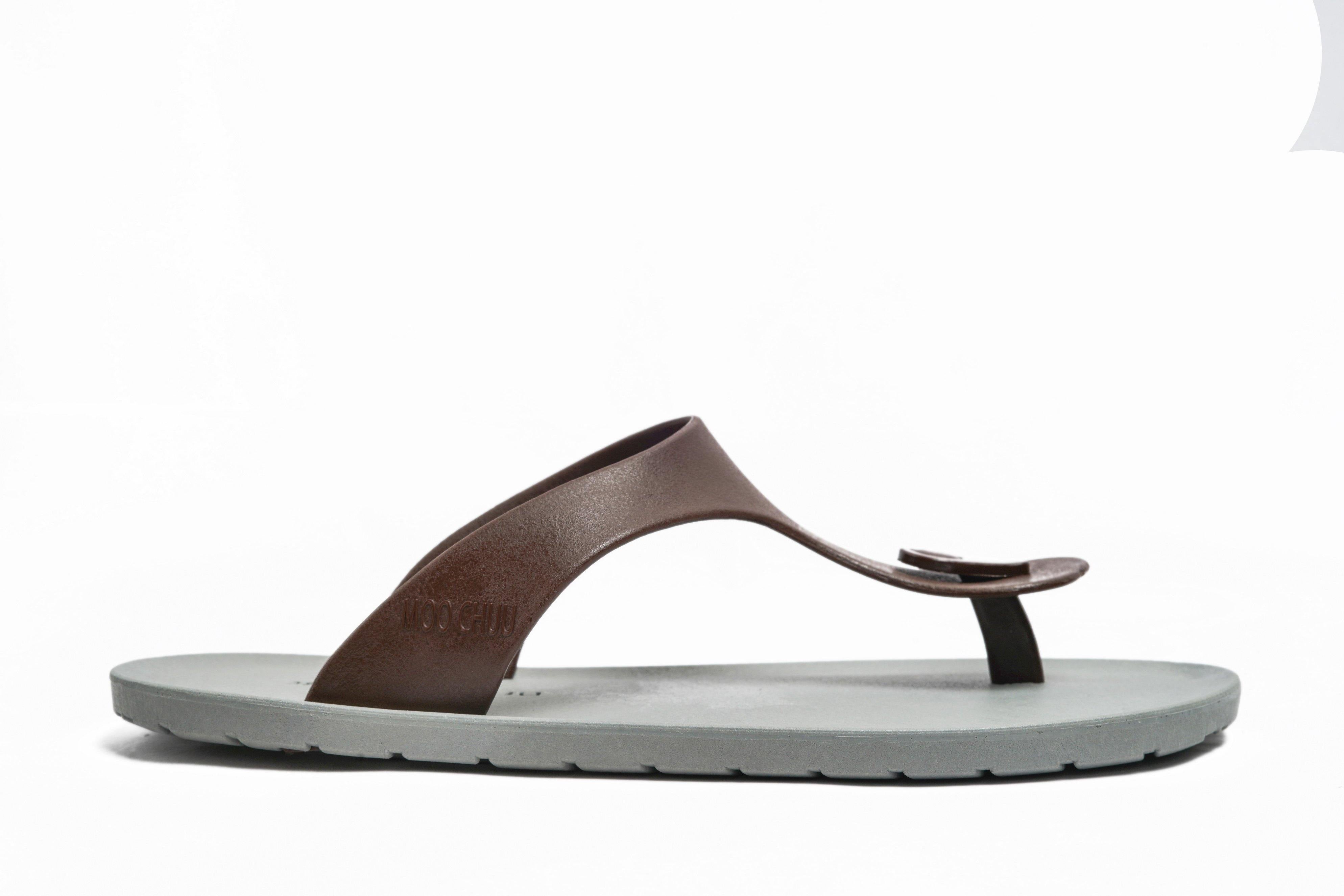 Candy Grey Sole Brown Strap - Moo Chuu India