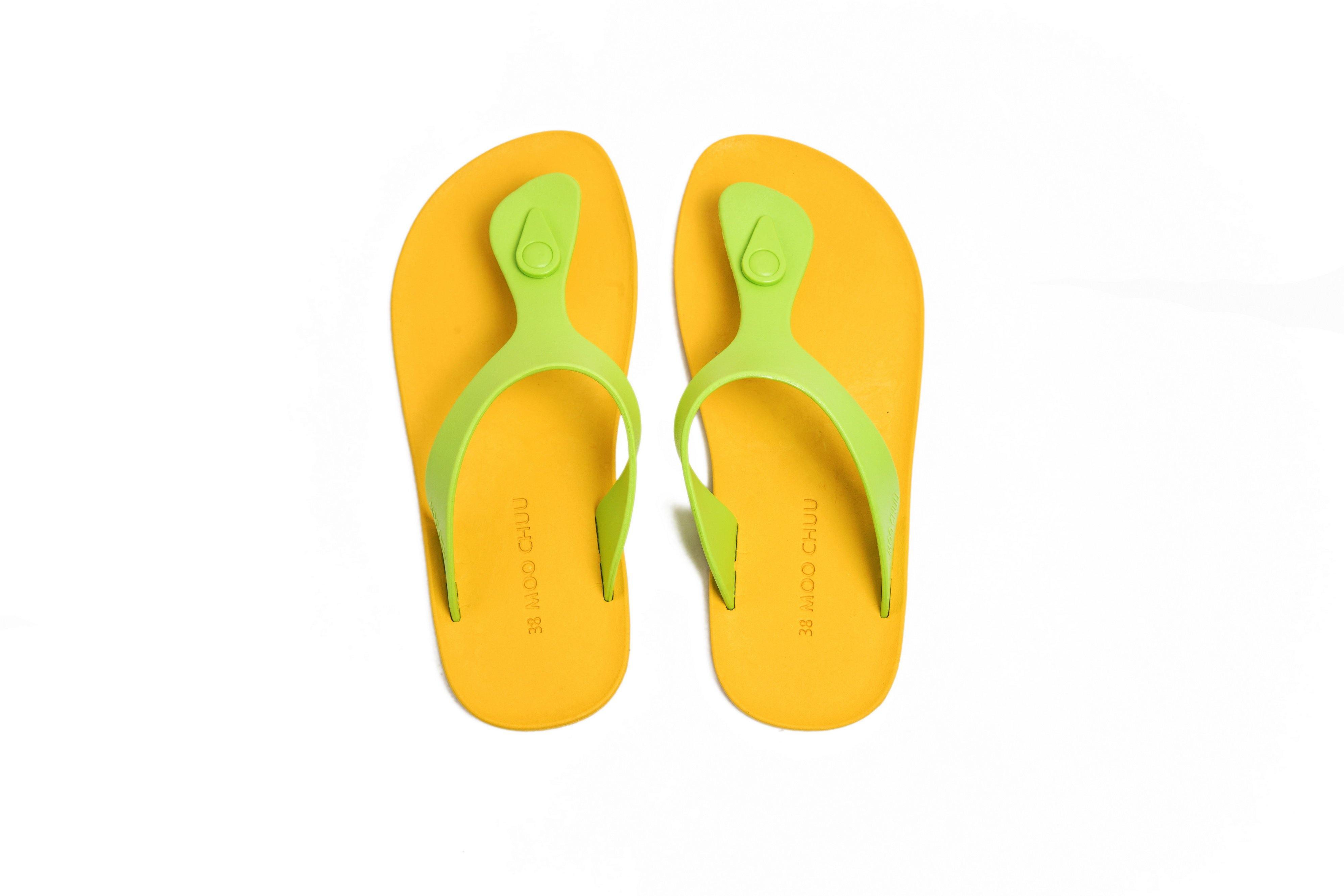 Candy Yellow Sole Lime Strap - Moo Chuu India