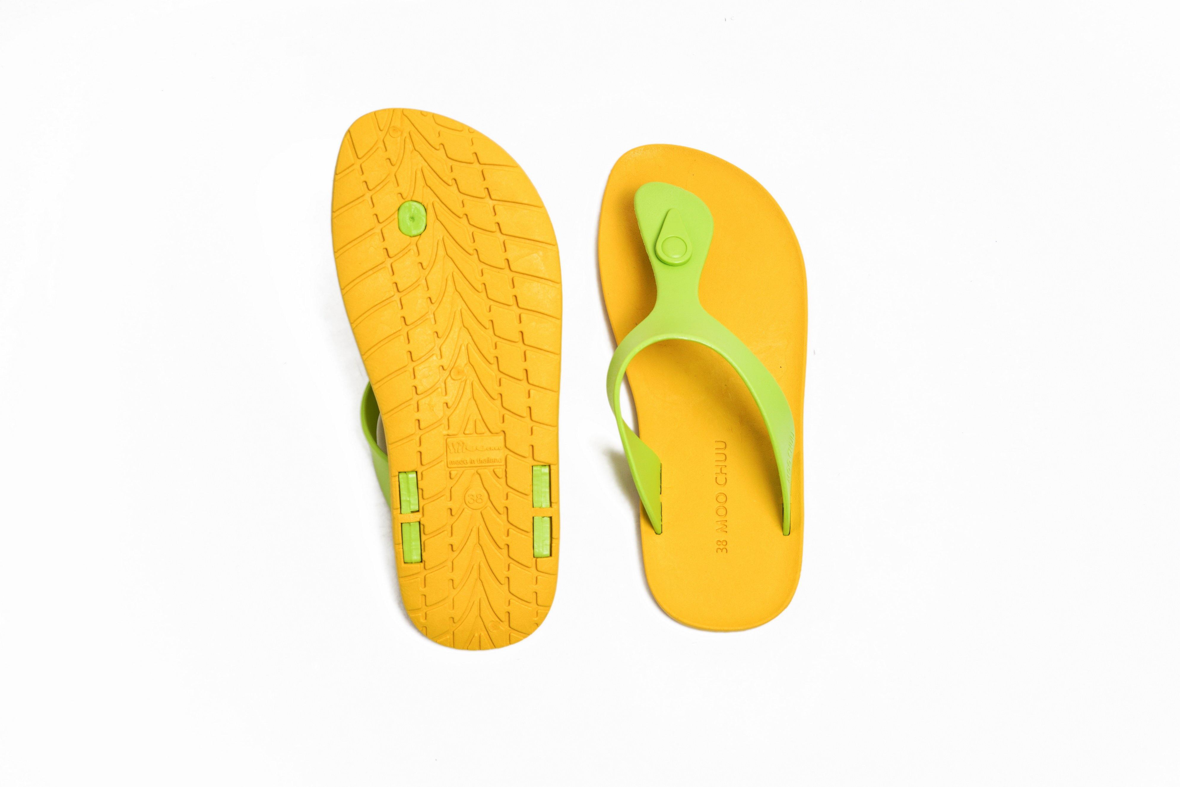 Candy Yellow Sole Lime Strap - Moo Chuu India
