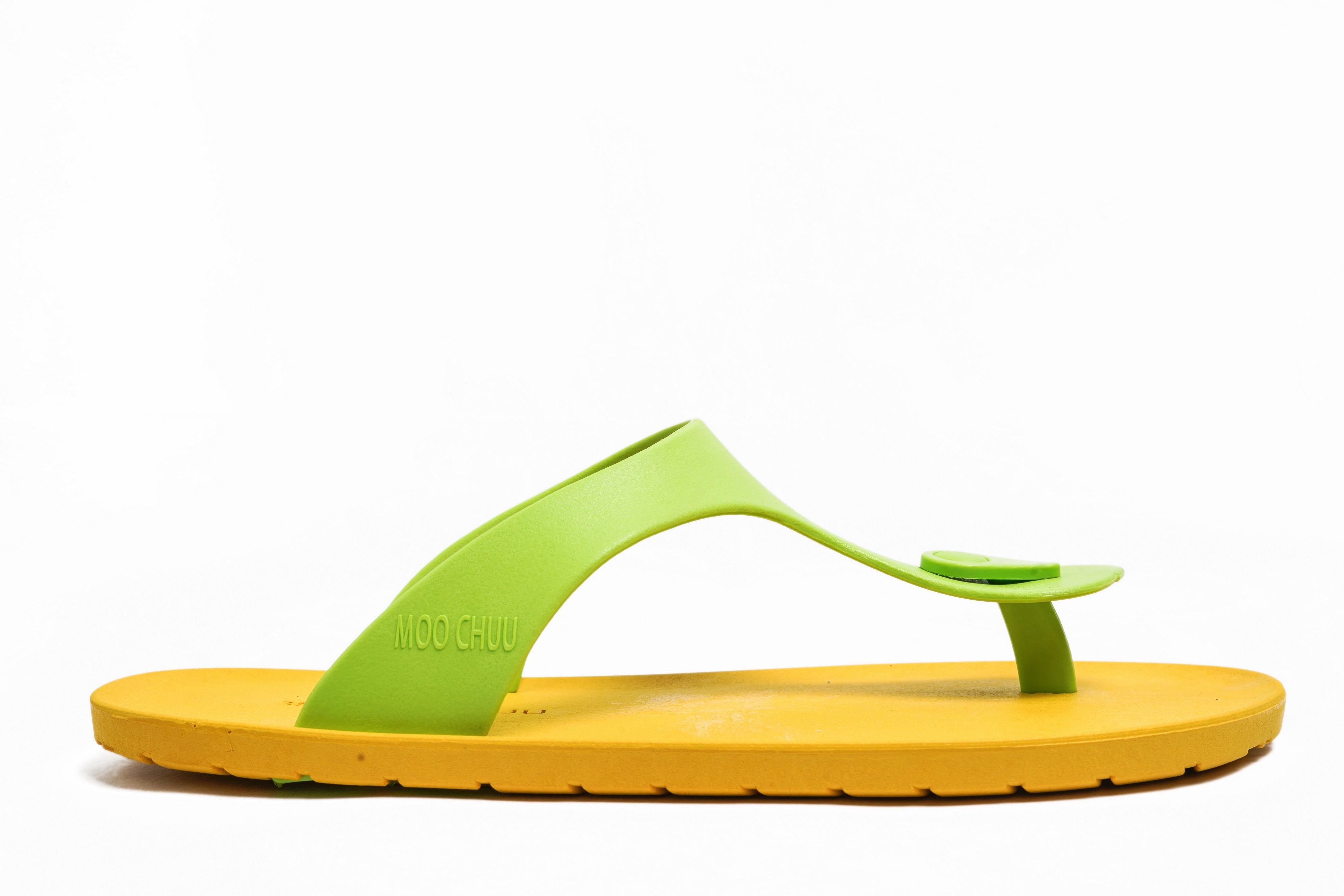 Candy Yellow Sole Lime Strap - Moo Chuu India