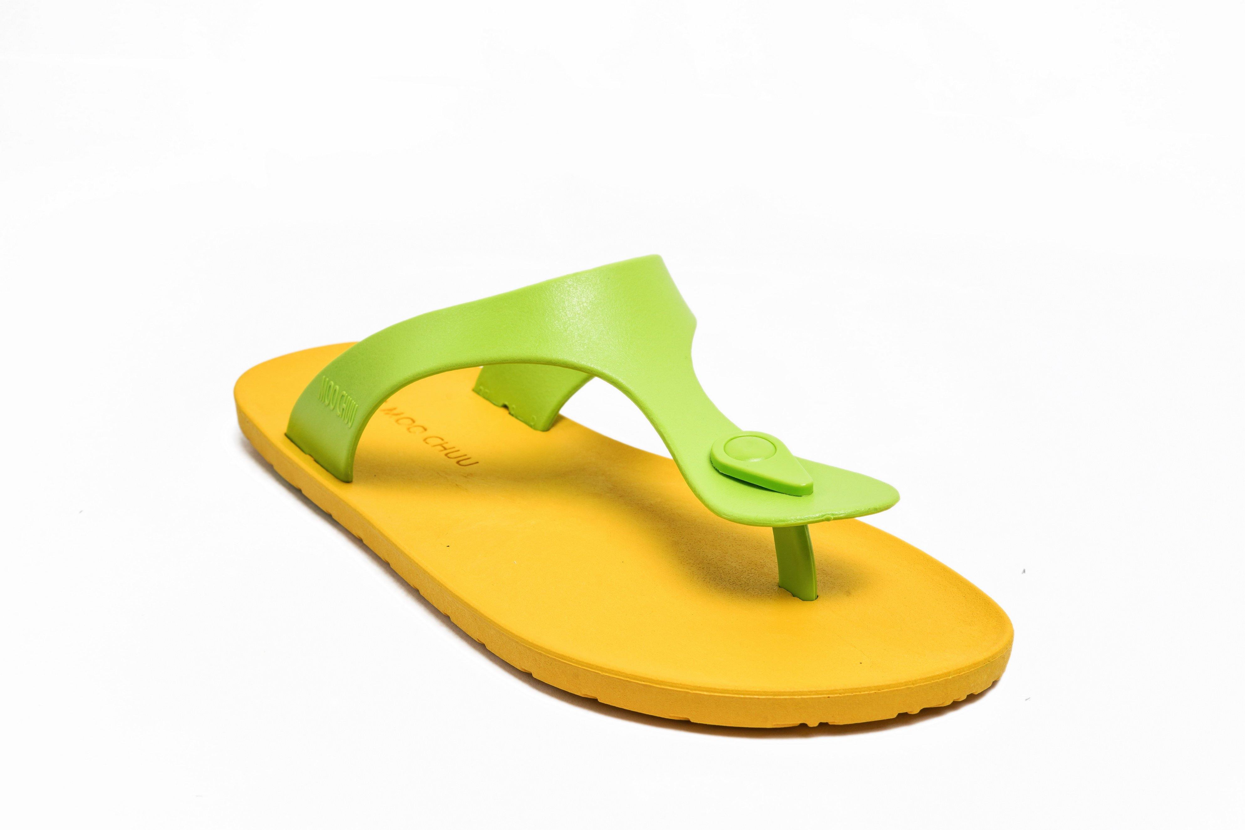 Candy Yellow Sole Lime Strap - Moo Chuu India