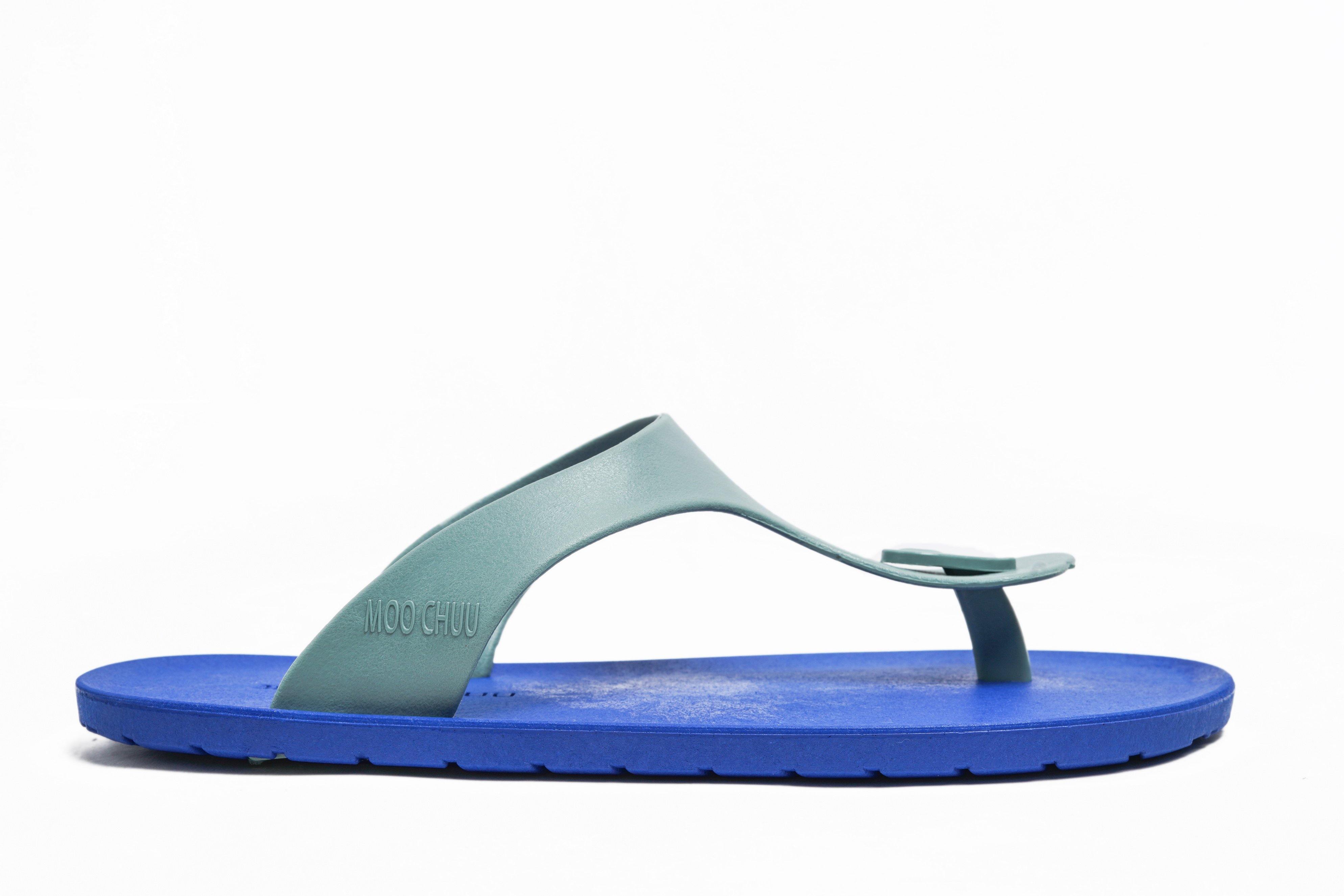 Candy Blue Sole Grey Strap - Moo Chuu India