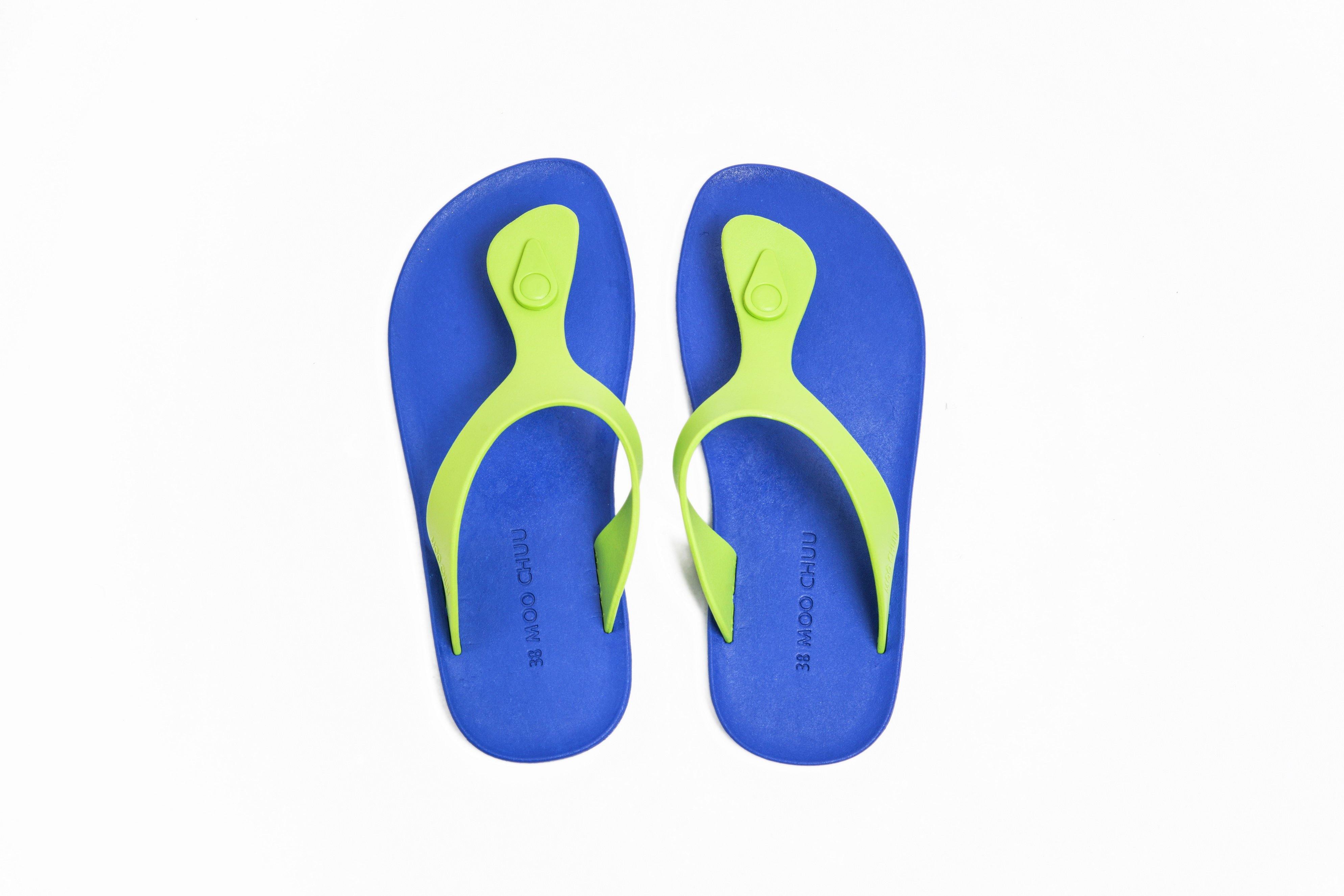 Candy Blue Sole Lime Strap - Moo Chuu India