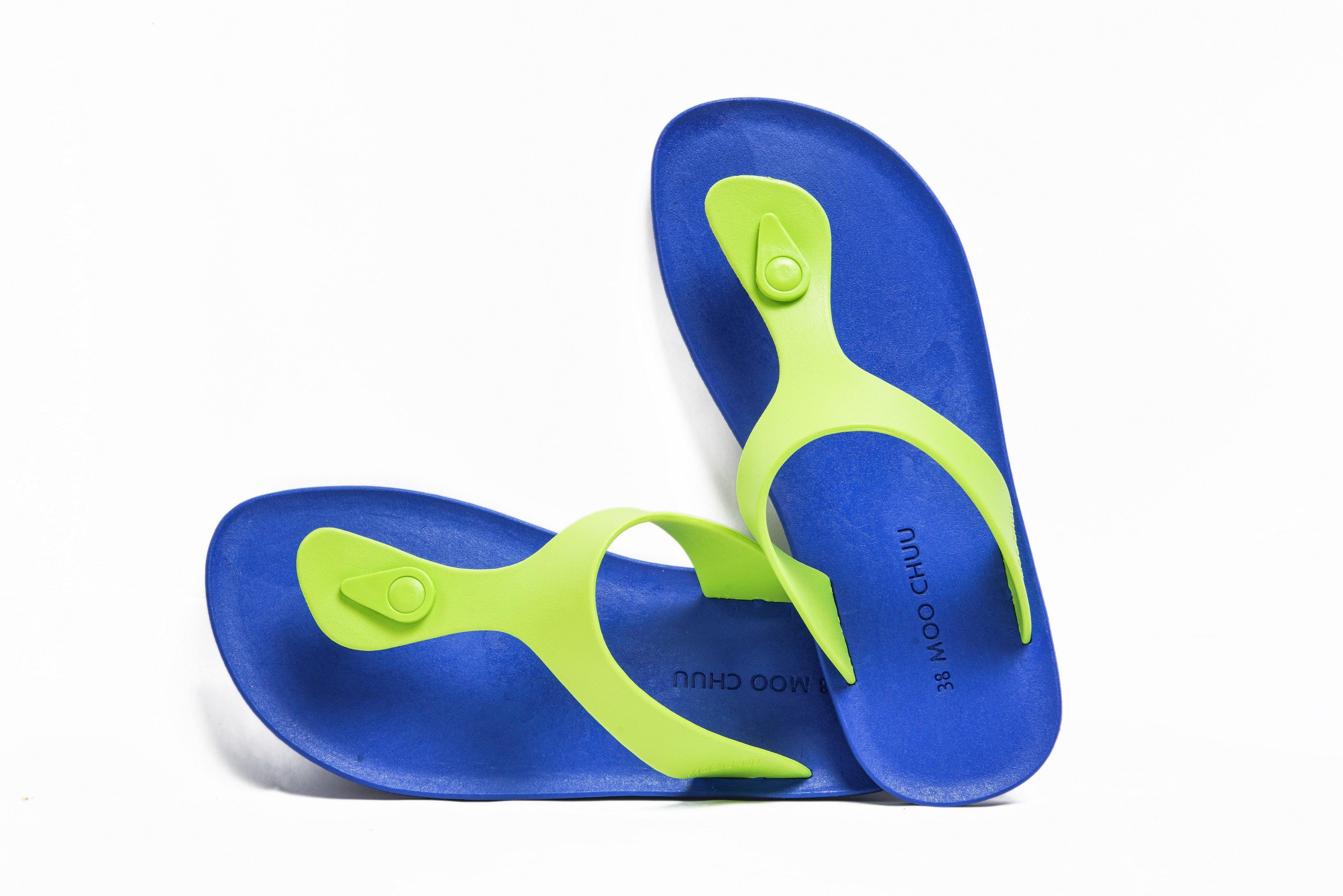 Candy Blue Sole Lime Strap - Moo Chuu India