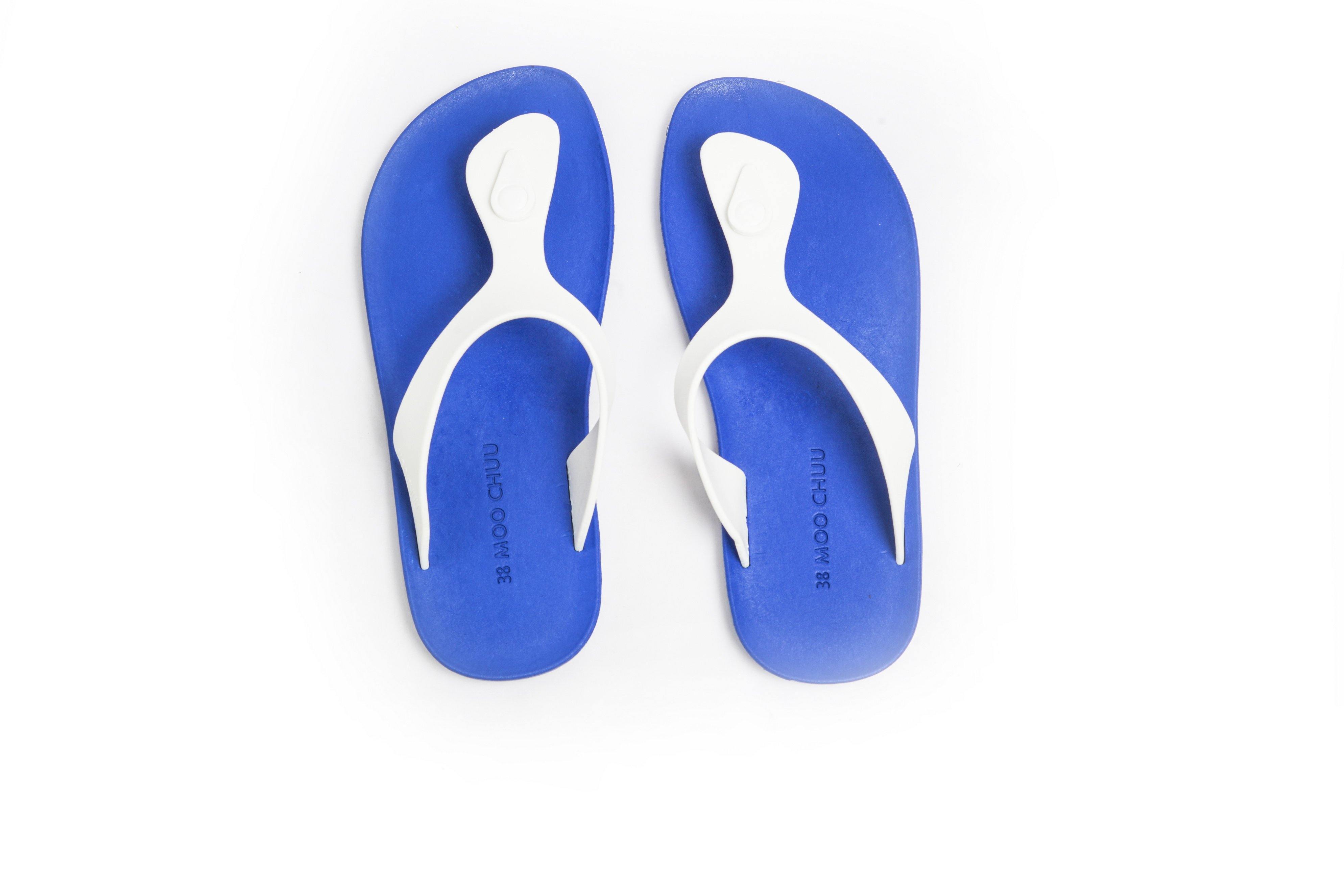 Candy Blue Sole White Strap - Moo Chuu India