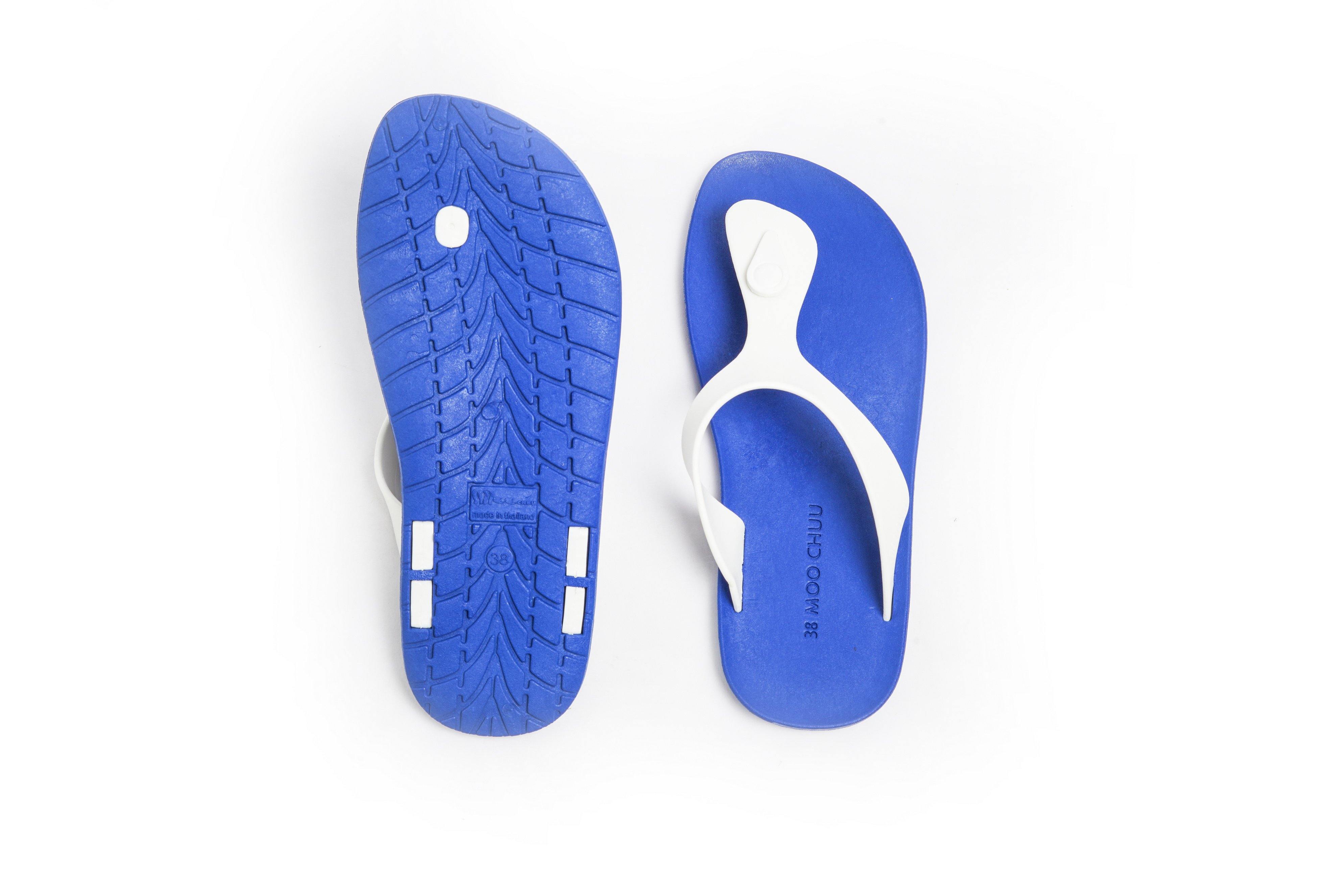 Candy Blue Sole White Strap - Moo Chuu India