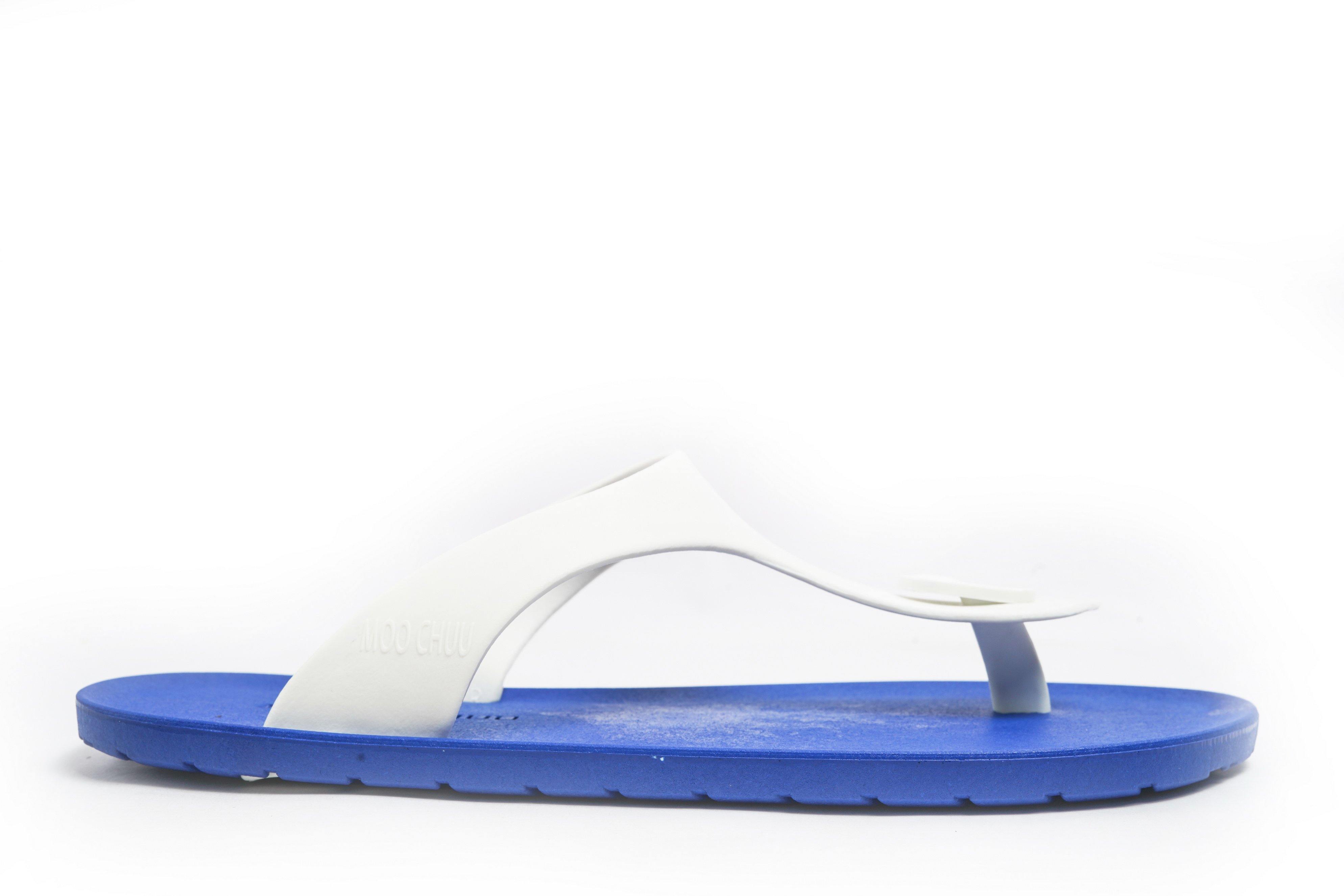 Candy Blue Sole White Strap - Moo Chuu India