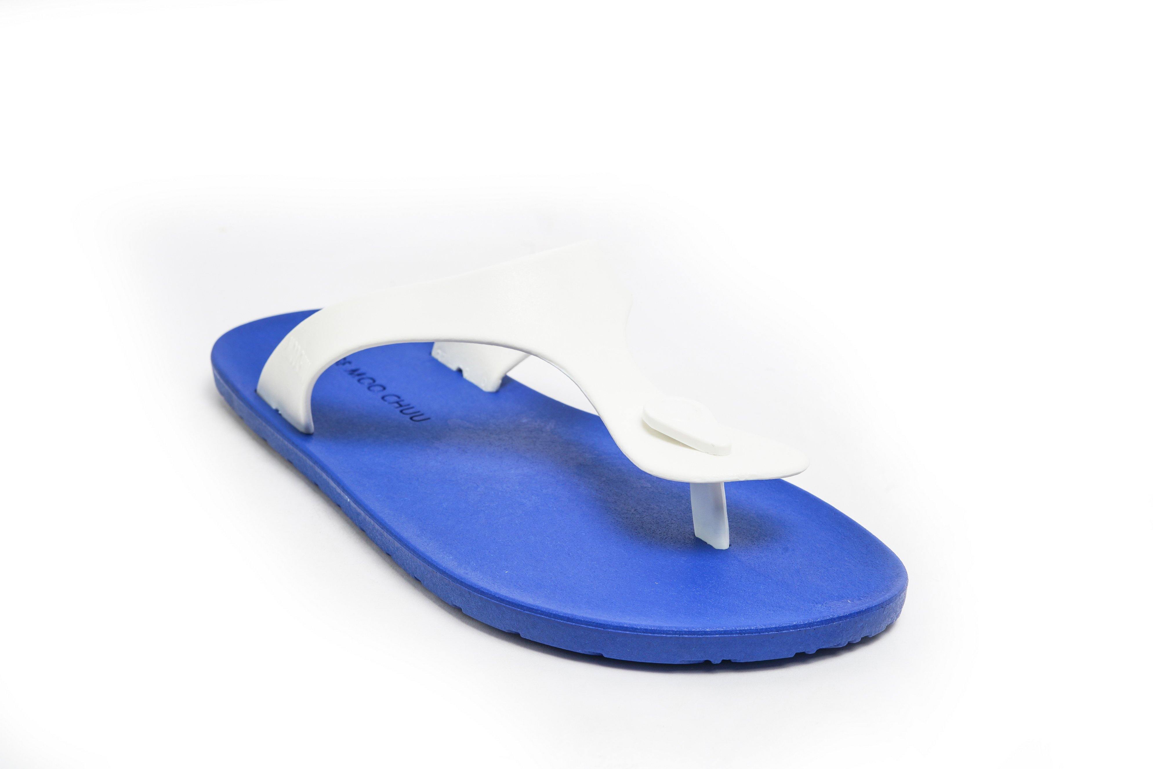Candy Blue Sole White Strap - Moo Chuu India