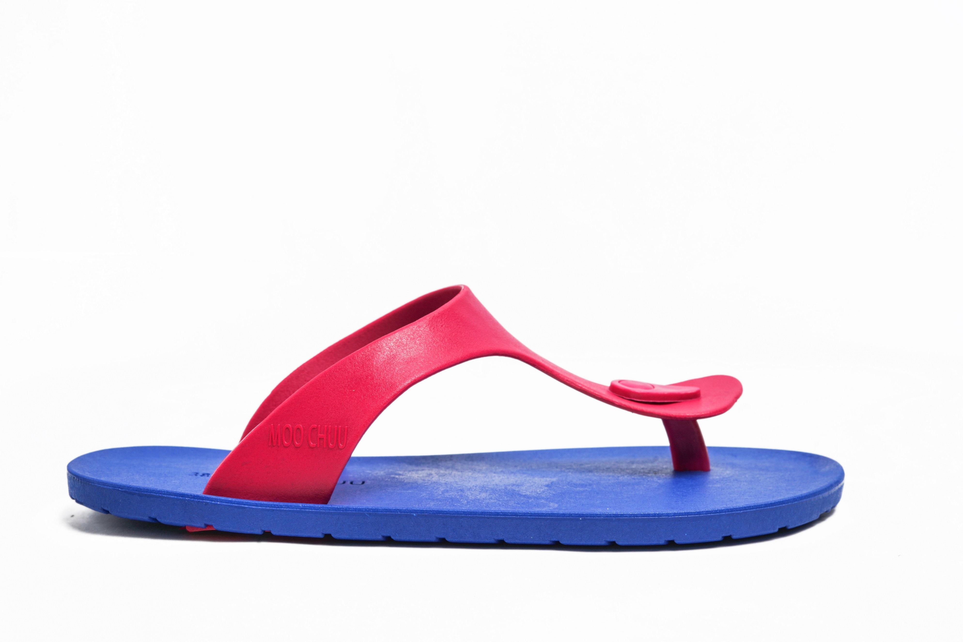 Candy Blue Sole Pink Strap - Moo Chuu India