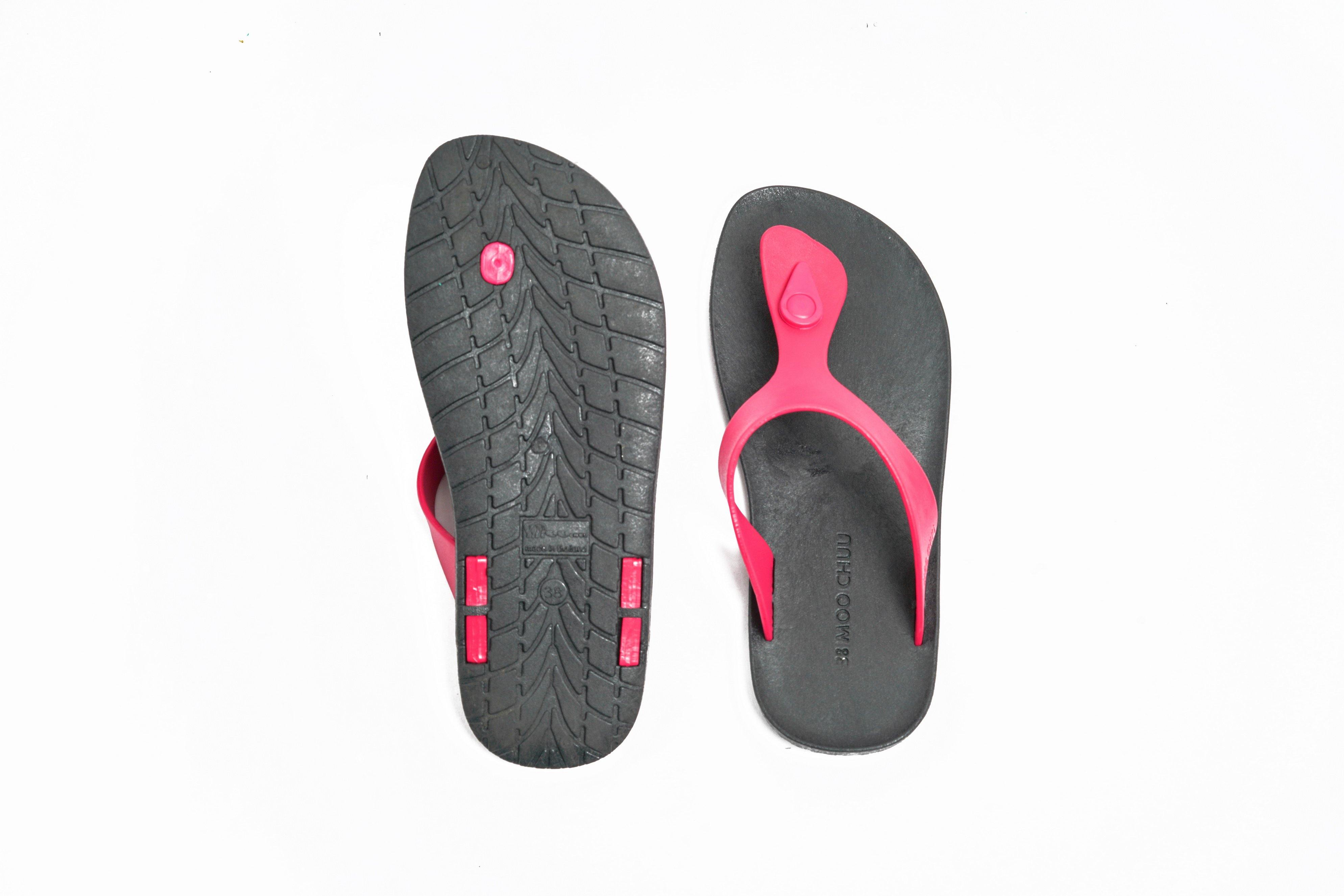 Candy Black Sole Pink Strap - Moo Chuu India