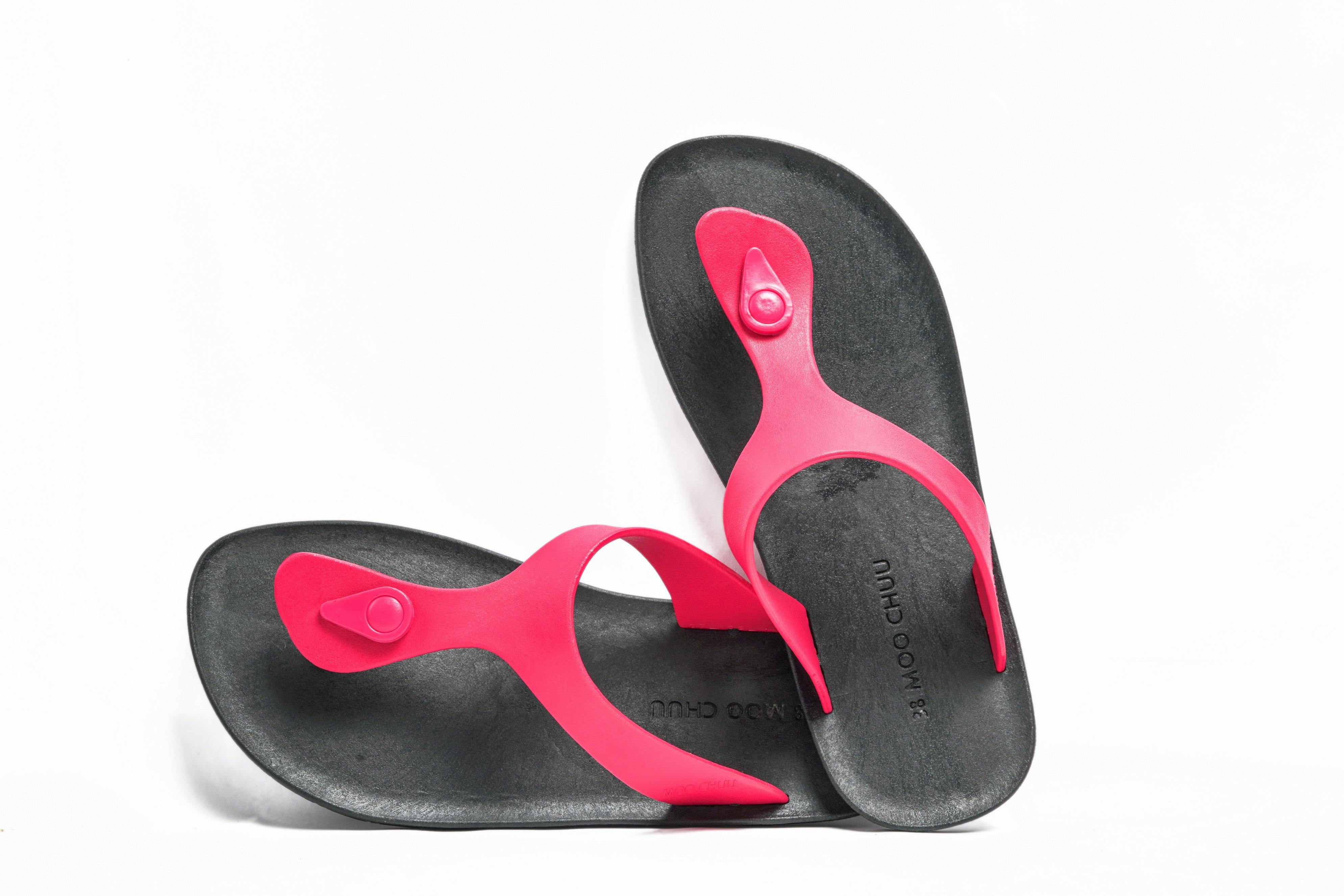 Candy Black Sole Pink Strap - Moo Chuu India