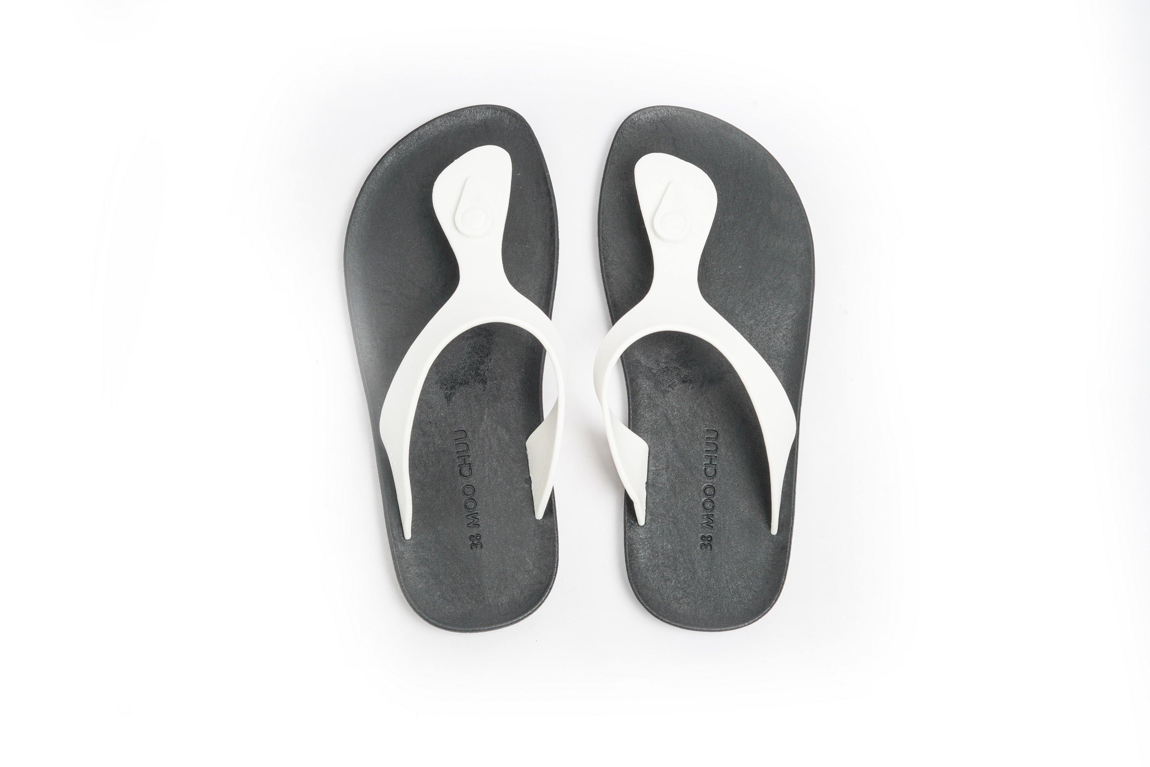 Candy Black Sole White Strap - Moo Chuu India