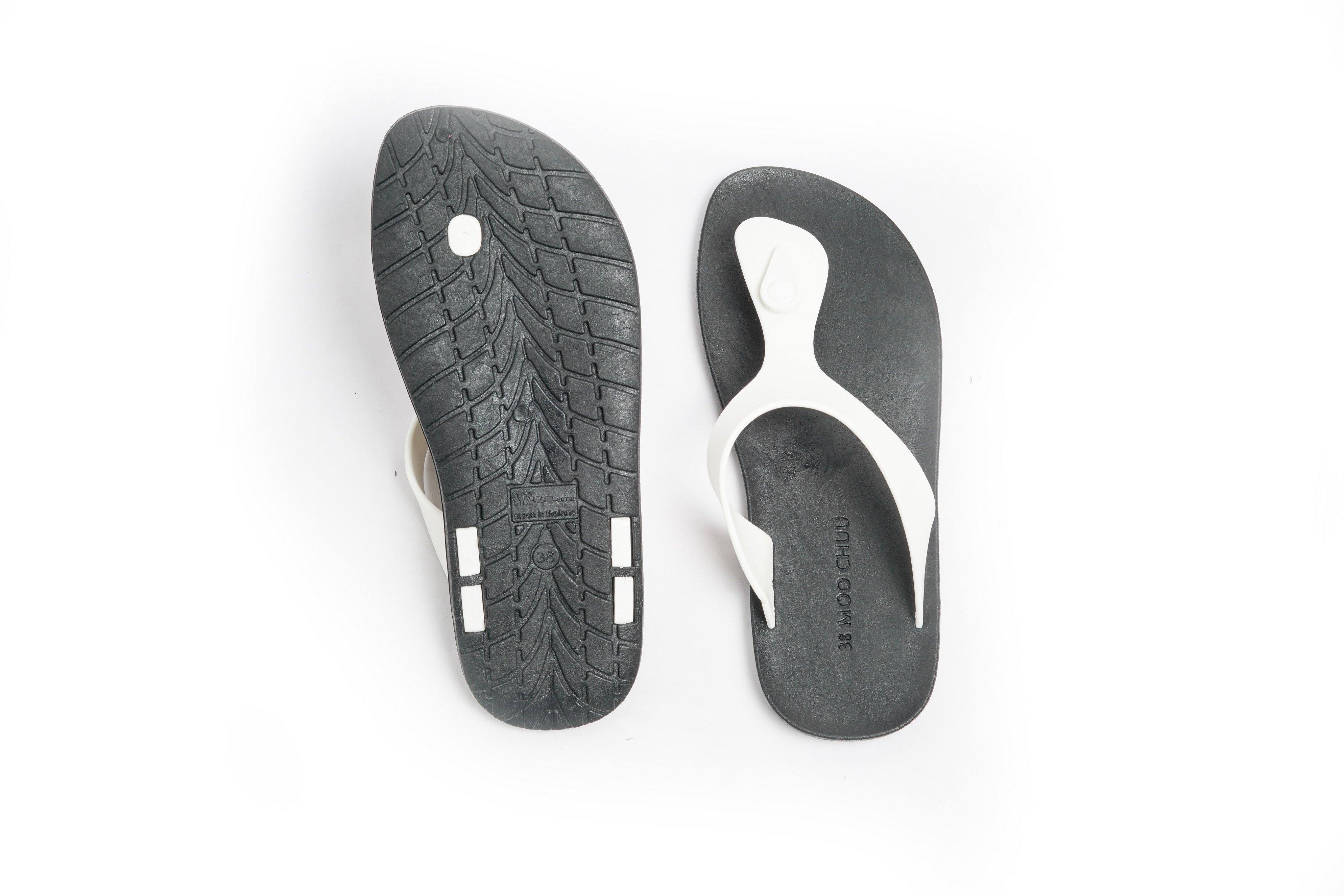 Candy Black Sole White Strap - Moo Chuu India