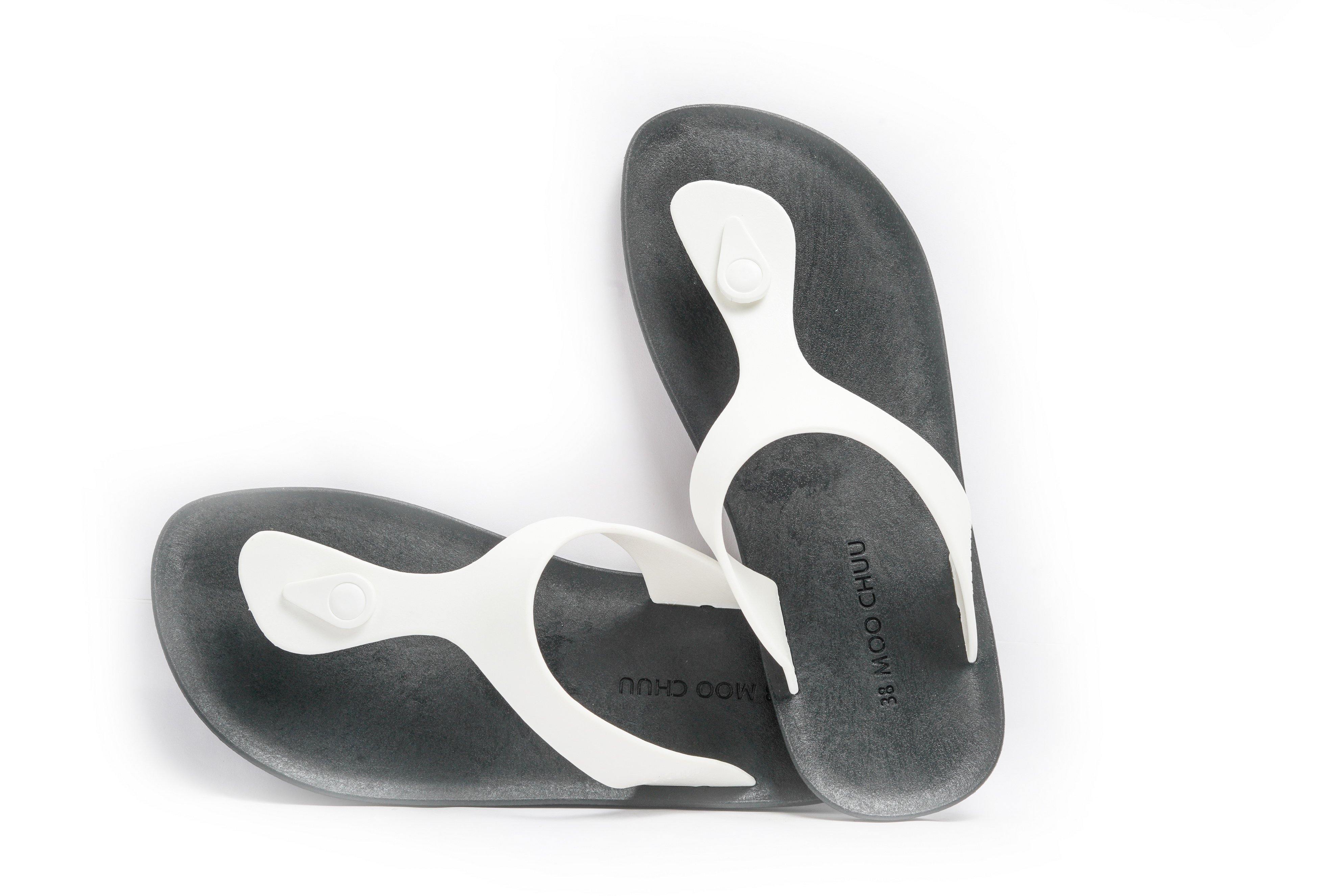 Candy Black Sole White Strap - Moo Chuu India