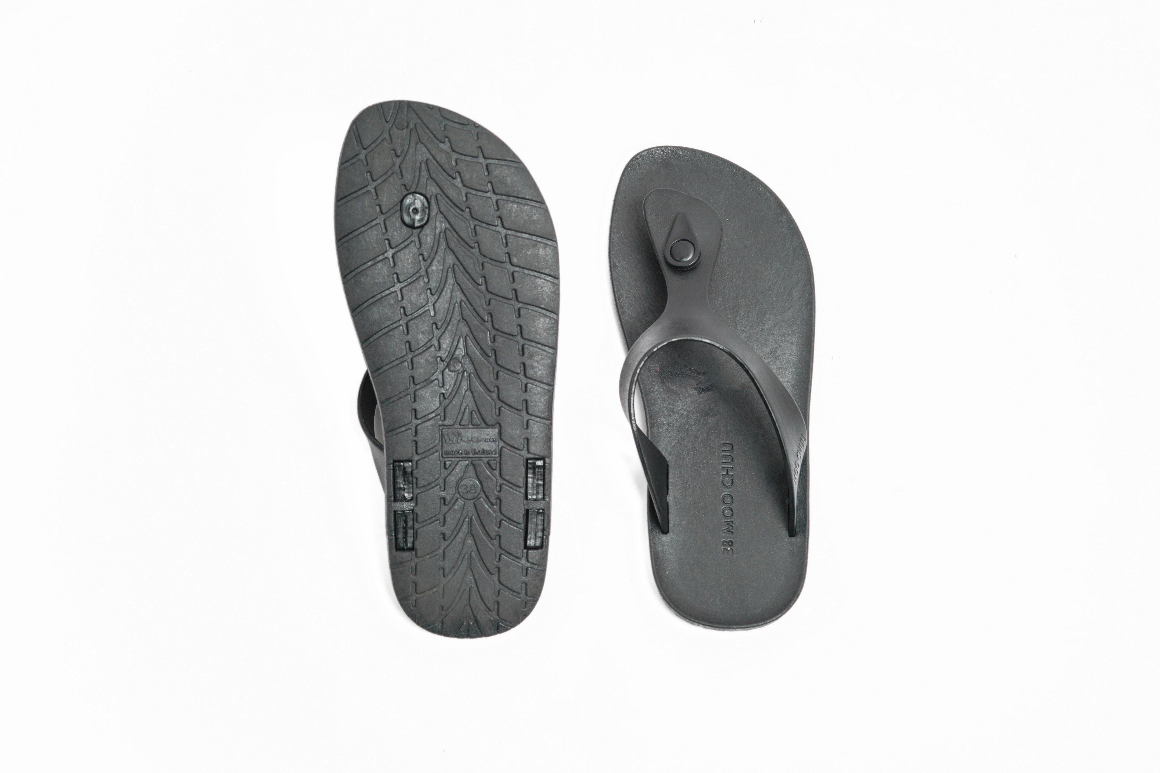 Candy Black Sole Black Strap - Moo Chuu India