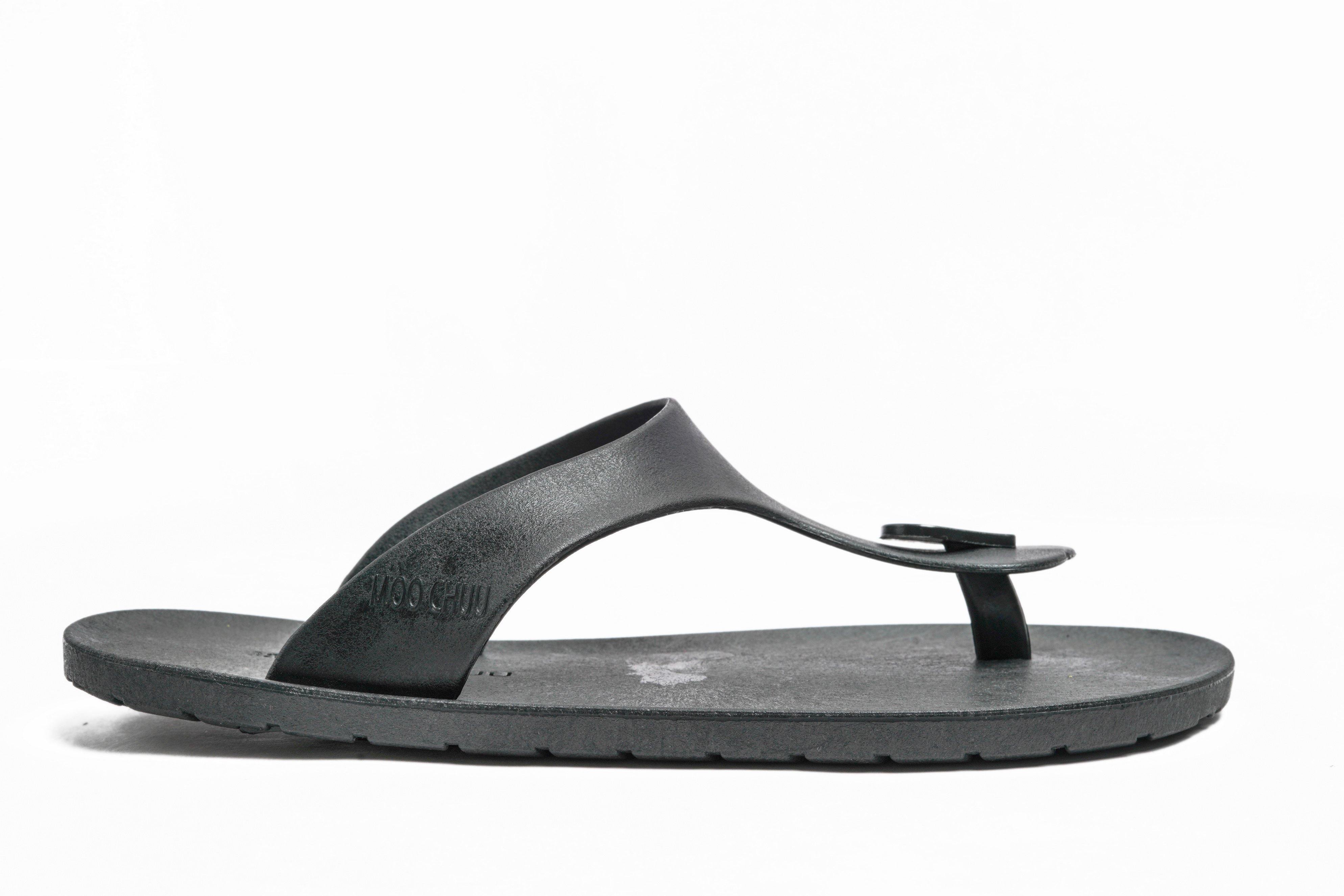 Candy Black Sole Black Strap - Moo Chuu India