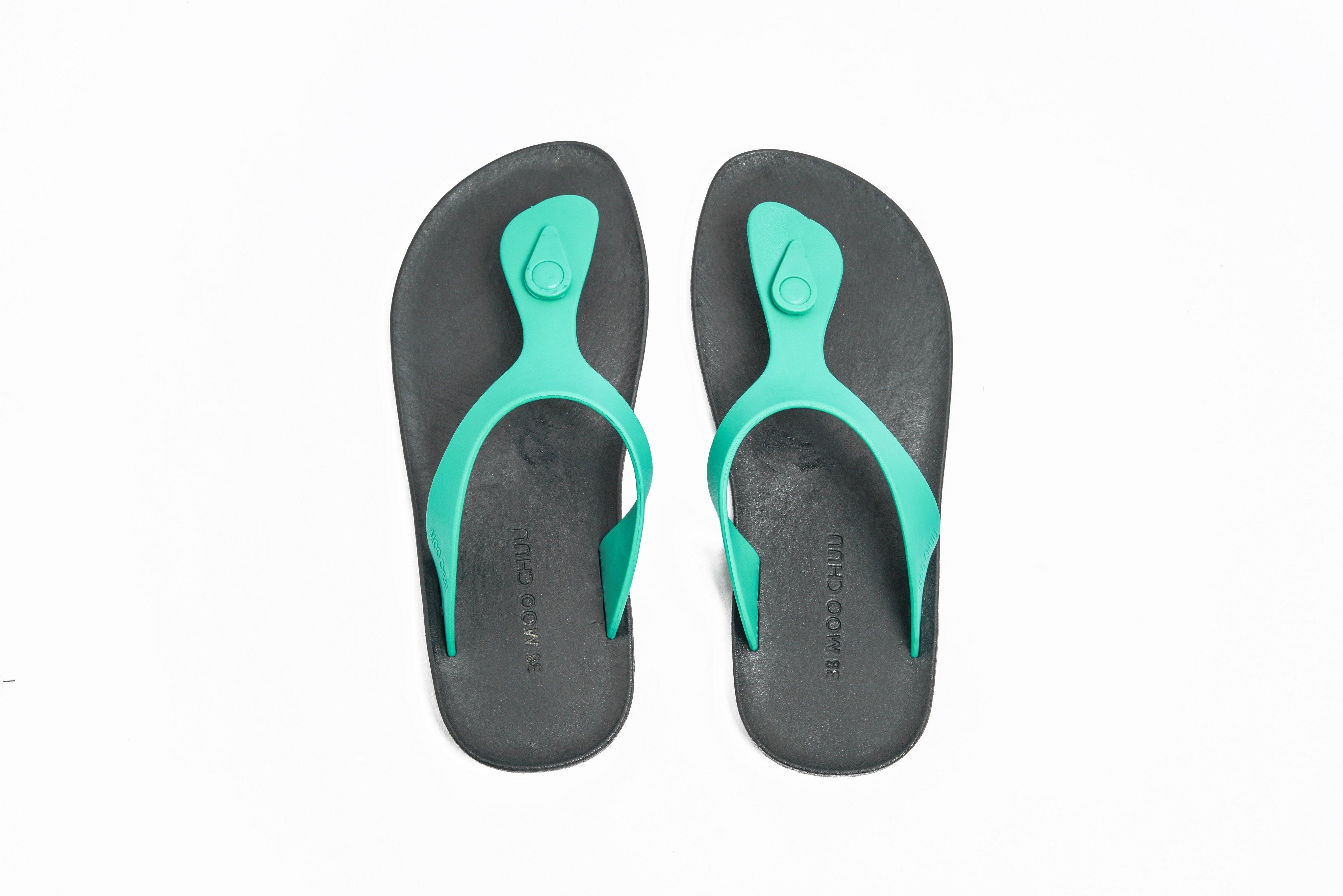 Candy Black Sole Green Strap - Moo Chuu India
