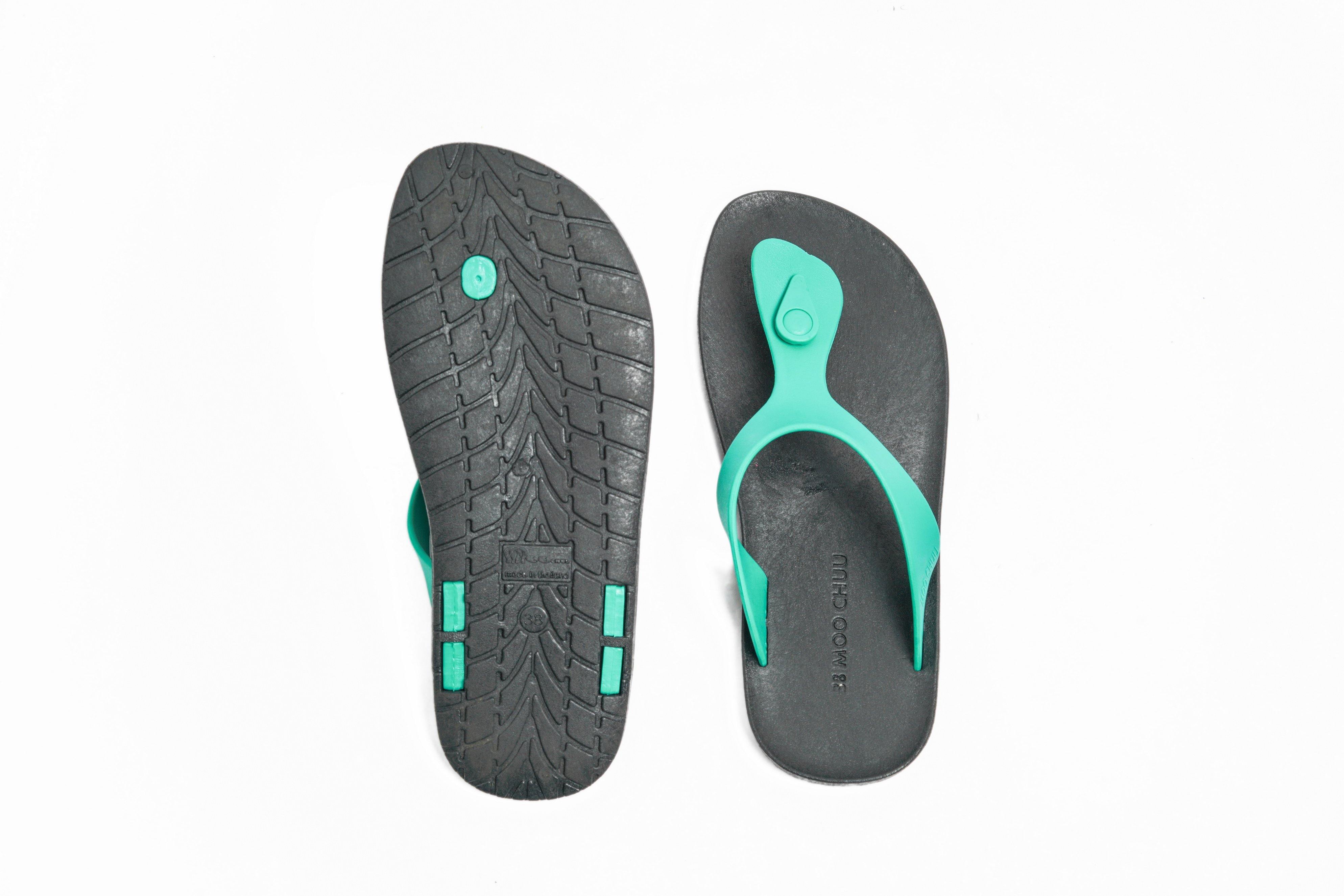 Candy Black Sole Green Strap - Moo Chuu India