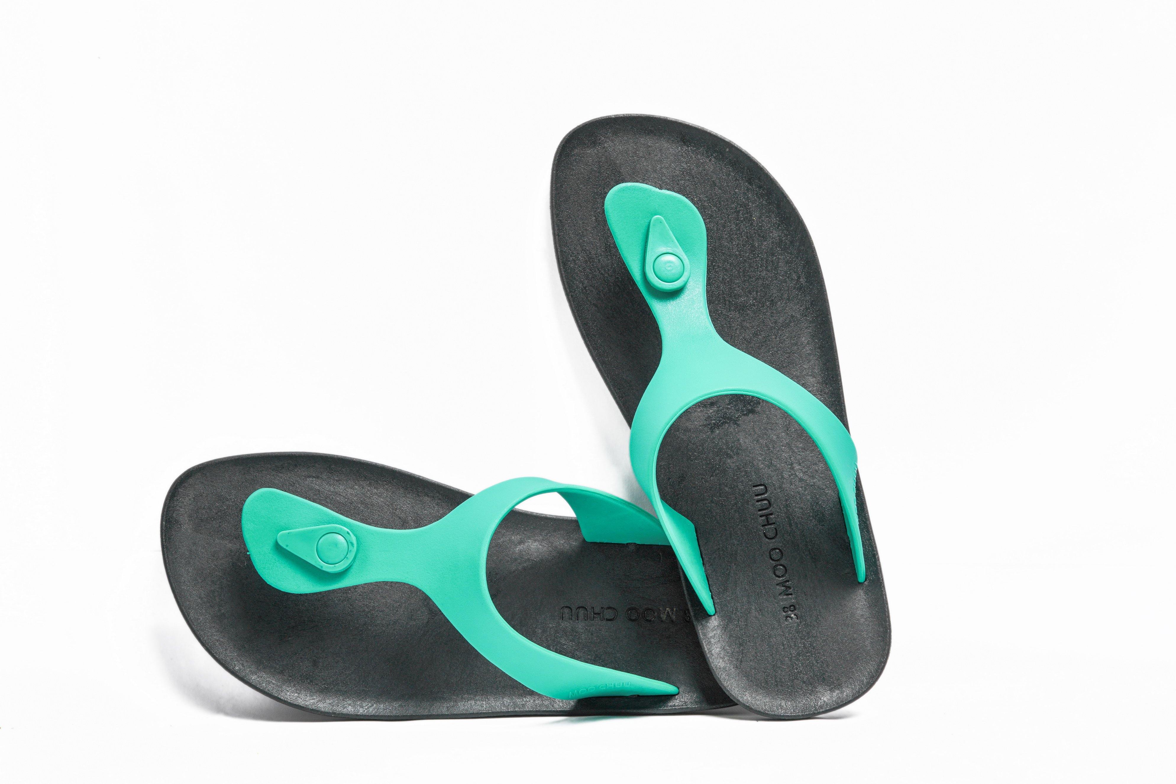 Candy Black Sole Green Strap - Moo Chuu India