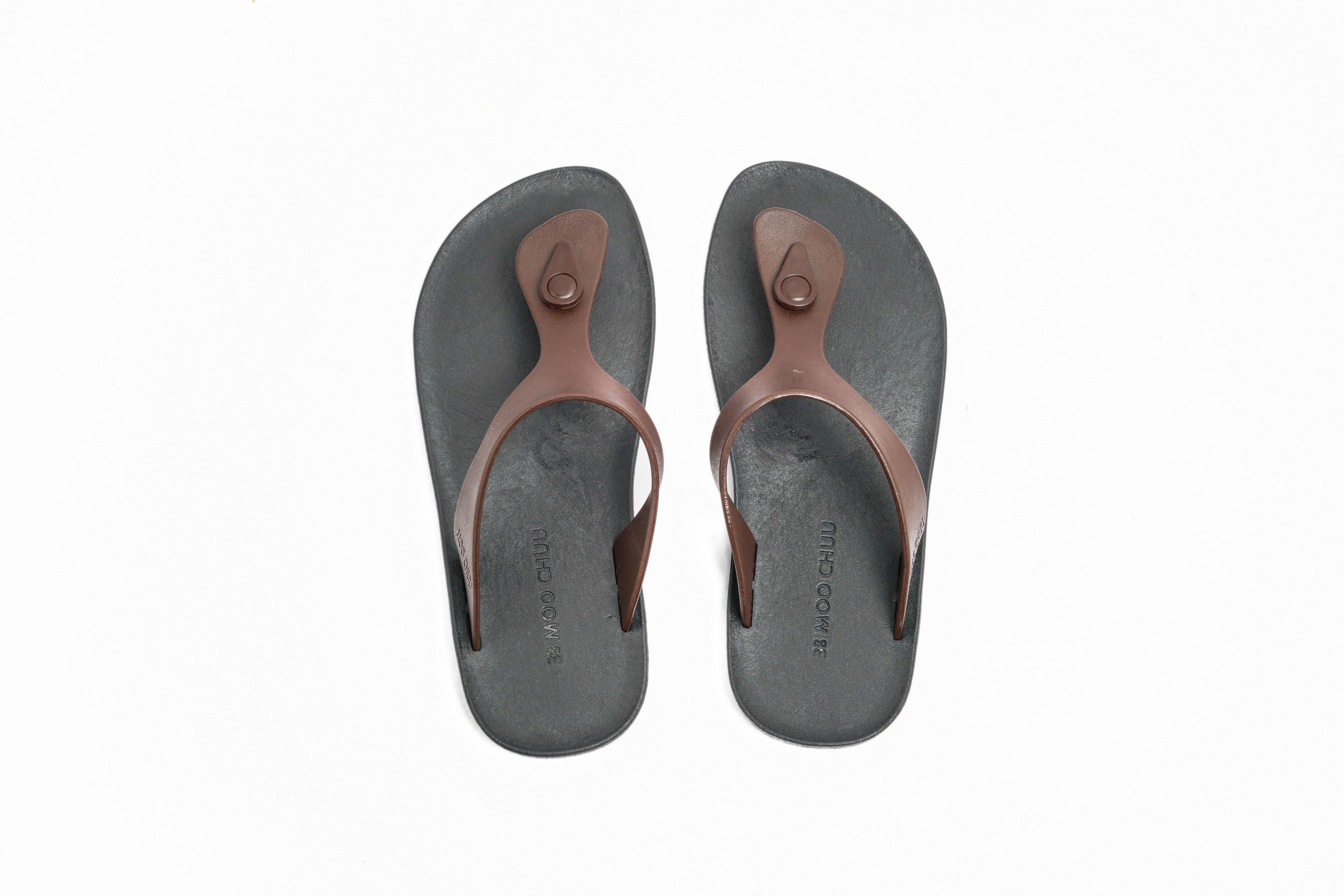 Candy Black Sole Brown Strap - Moo Chuu India