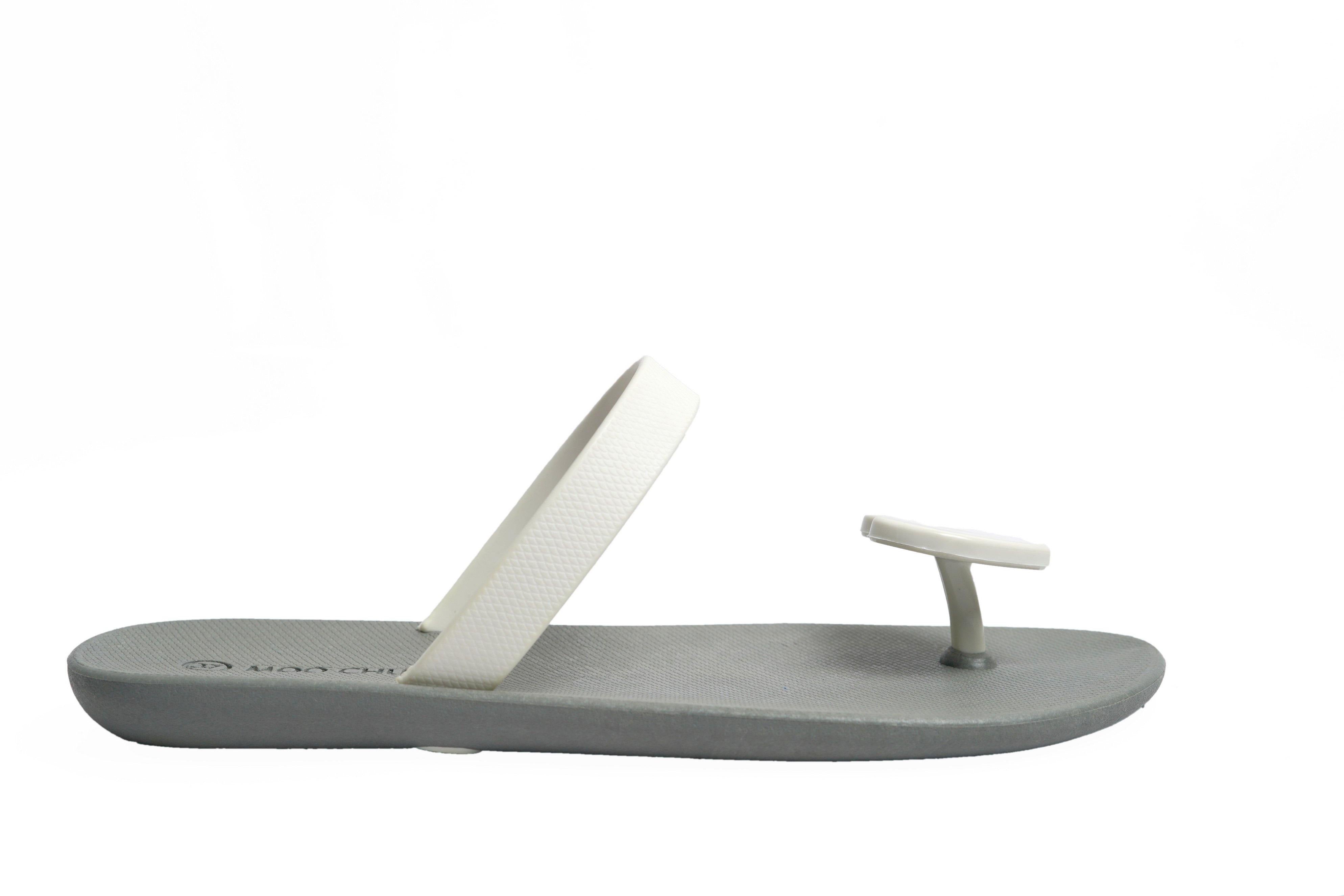 Sweety Heart Grey Sole White Strap - Moo Chuu India