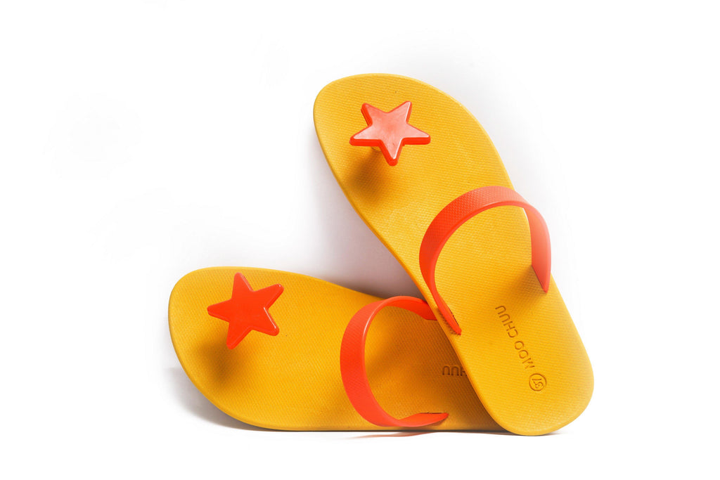 Sweety Star Yellow Sole Orange Strap - Moo Chuu India