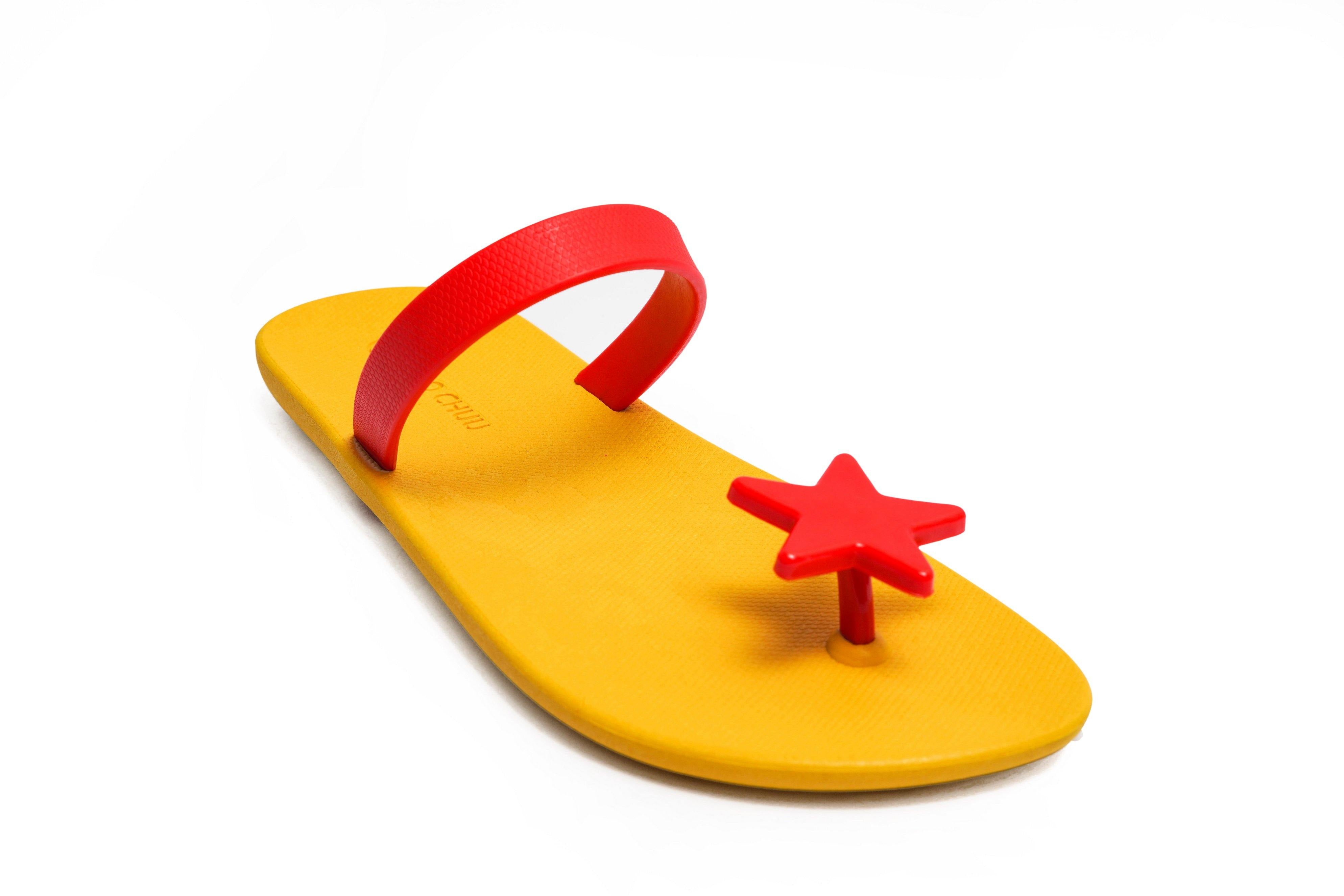 Sweety Star Yellow Sole Red Strap - Moo Chuu India